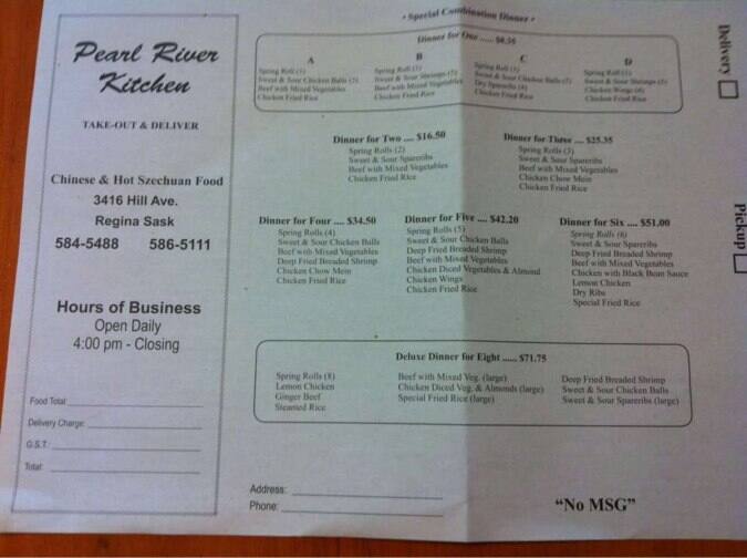 Pearl River Kitchen Menu, Menu for Pearl River Kitchen, Lakeview ...