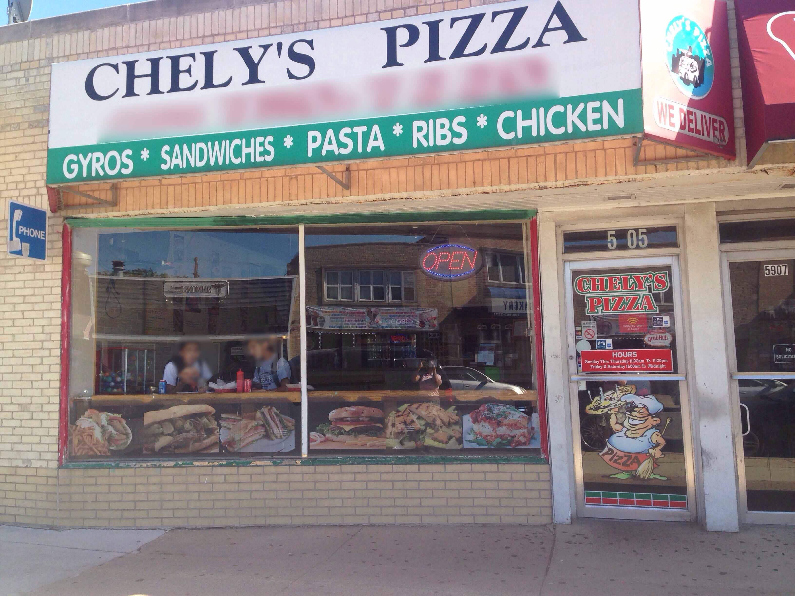 Menu of Chely's Pizza, Cicero, Chicago