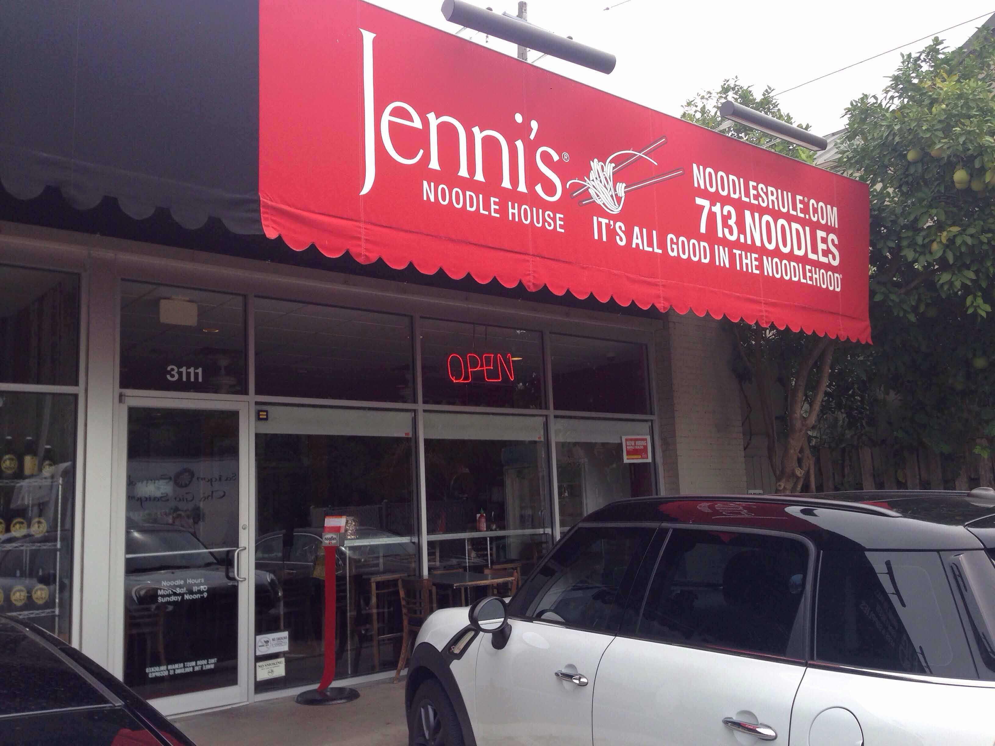 Menu of Jenni's Noodle House, Montrose, Houston