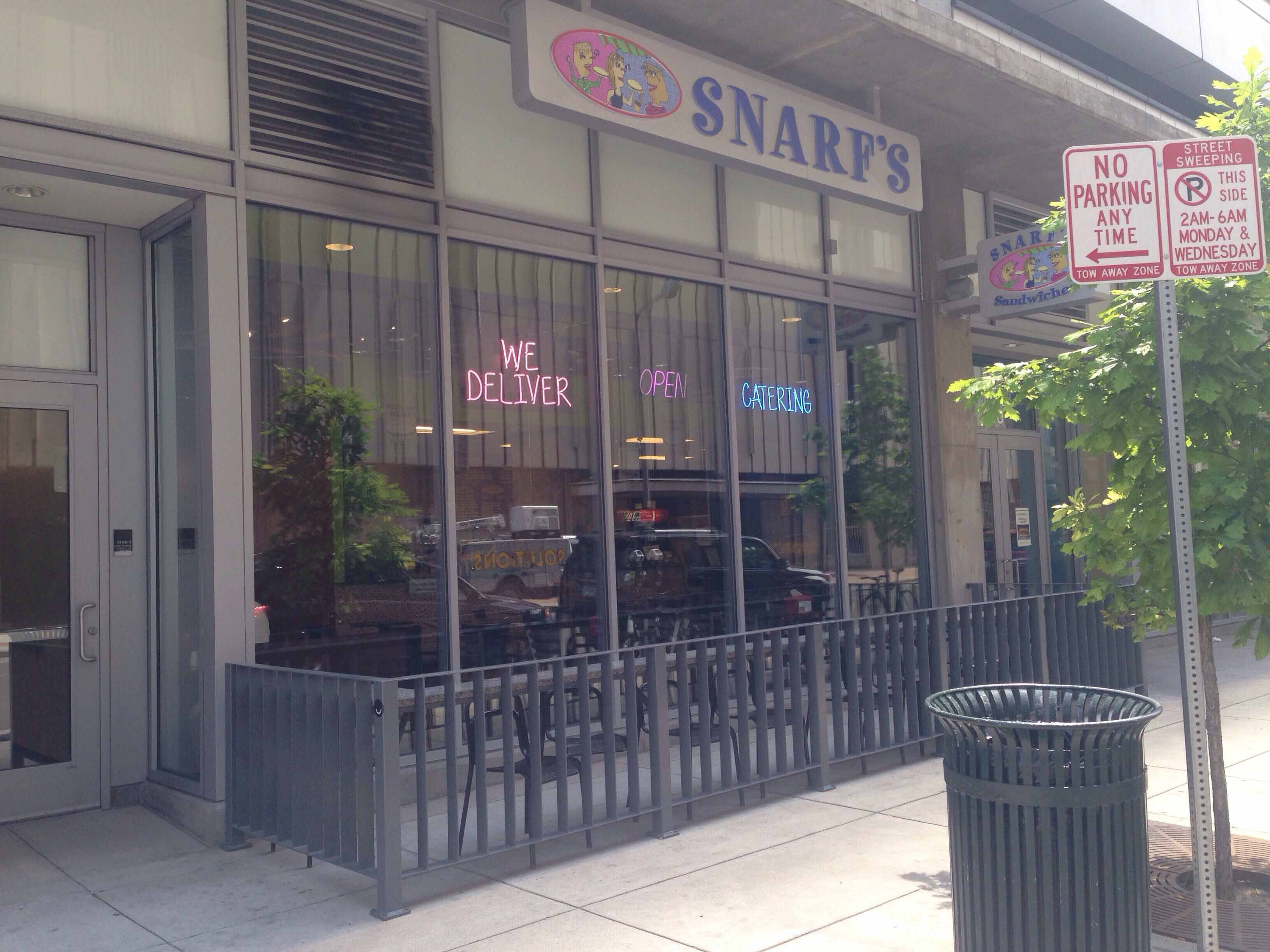 Menu of Snarf's, Central Business District, Denver