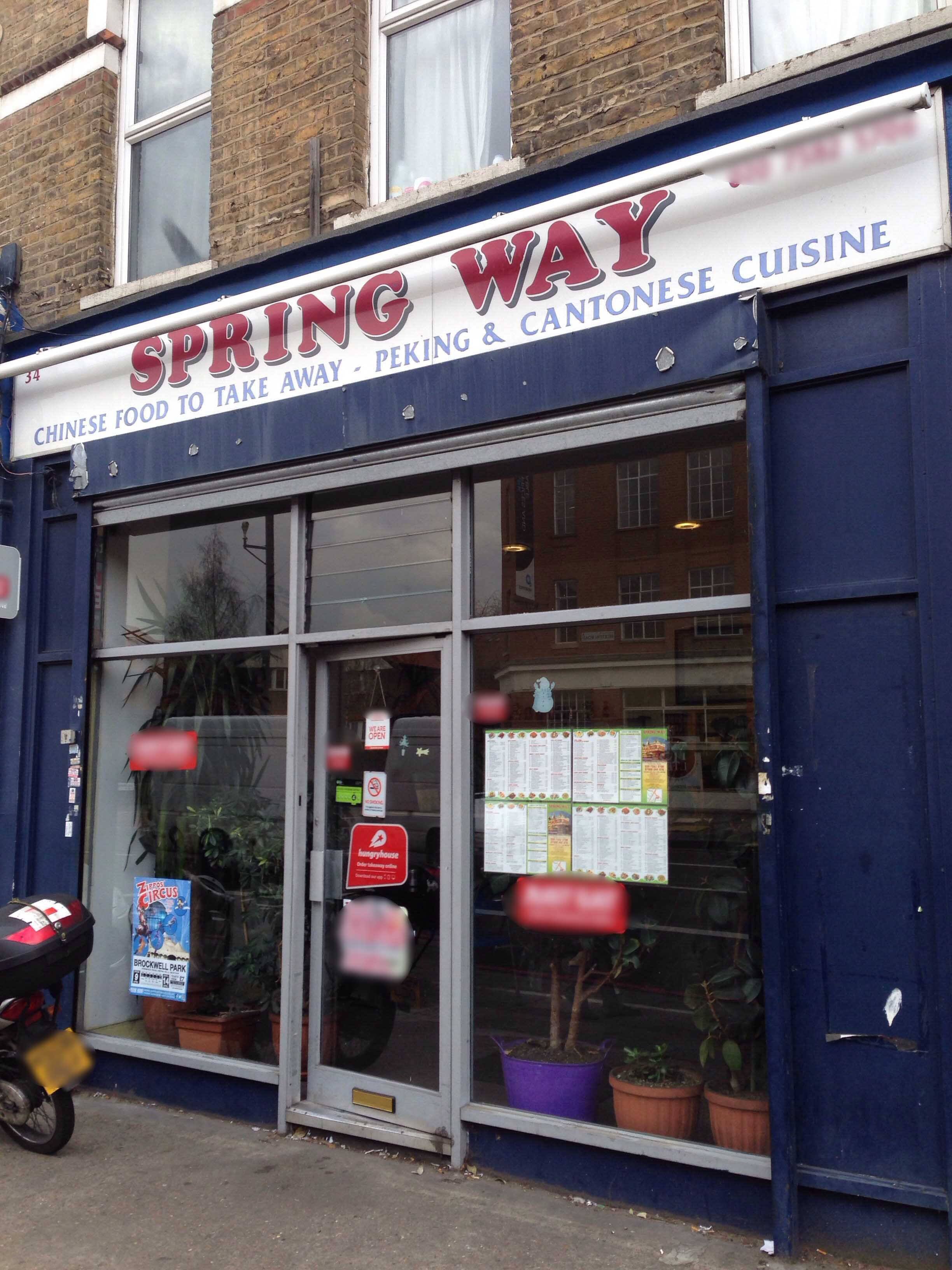 Menu of Spring Way, Stockwell, London