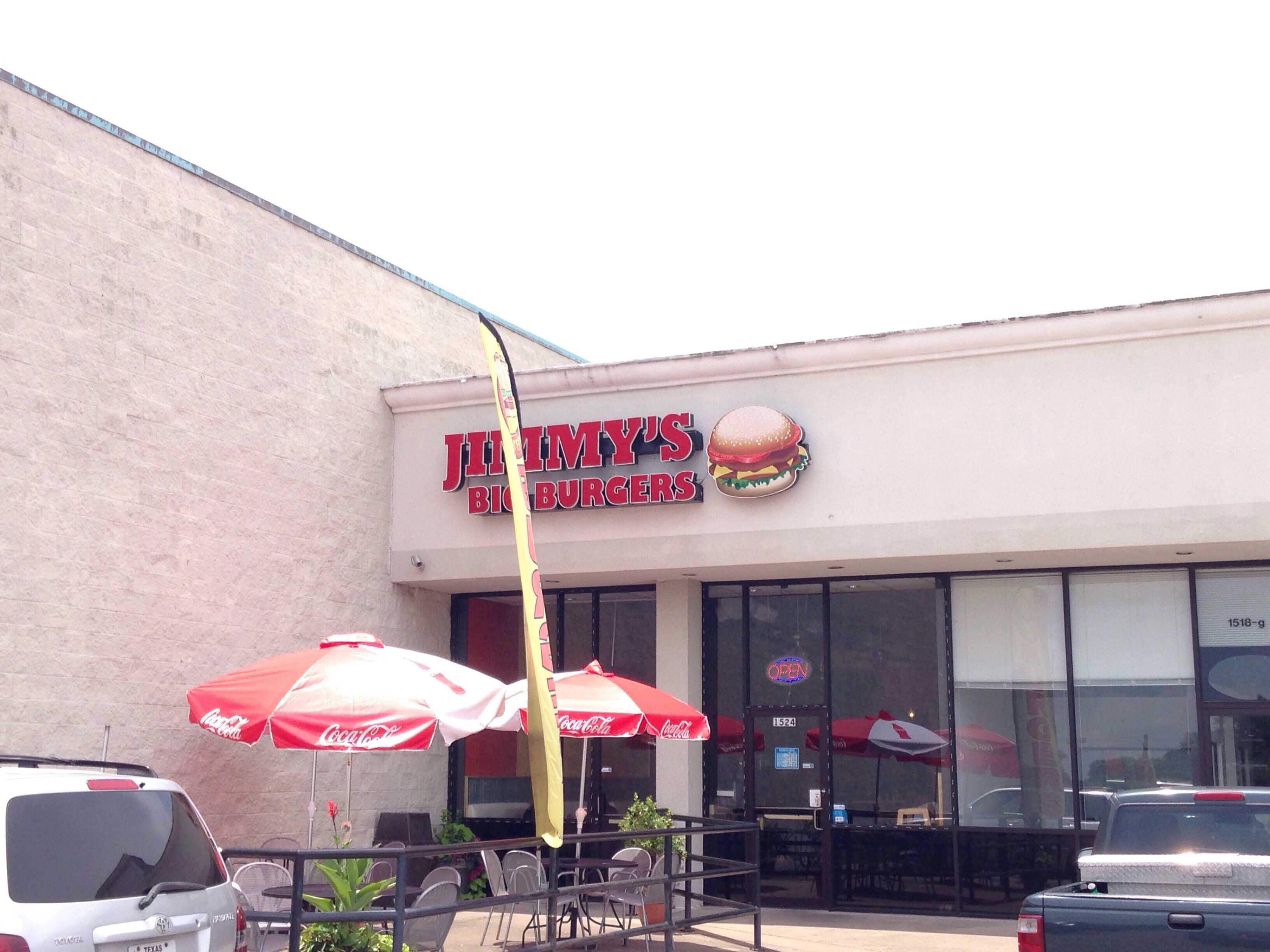 Menu of Jimmy's Big Burgers, Garland, Garland