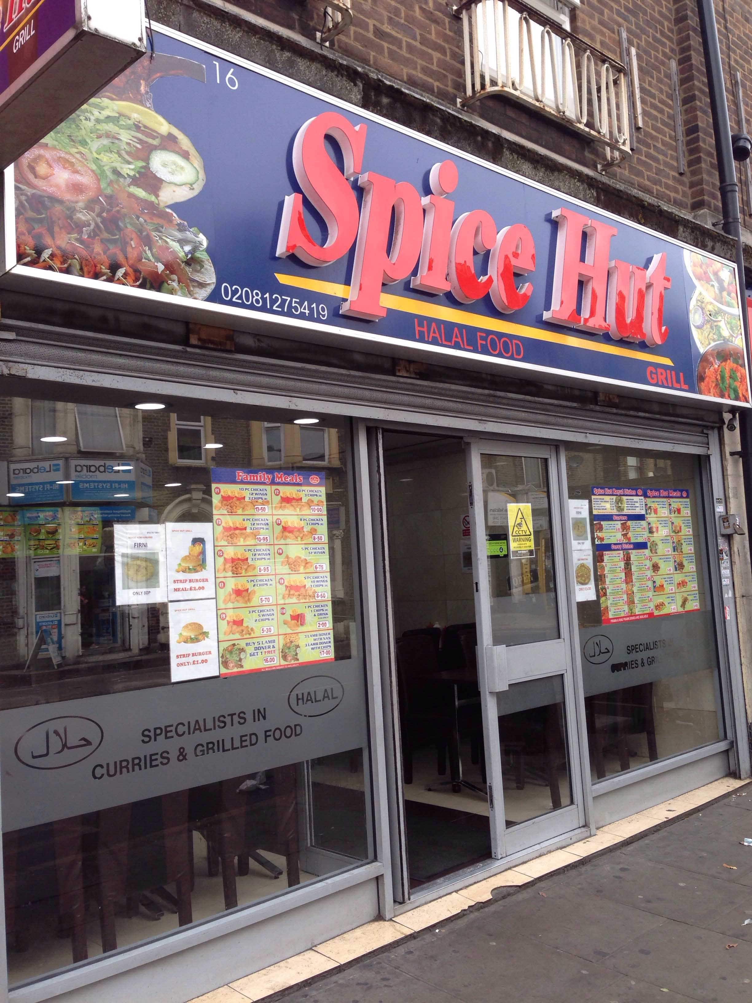 Menu of Spice Hut, Upton Park, London