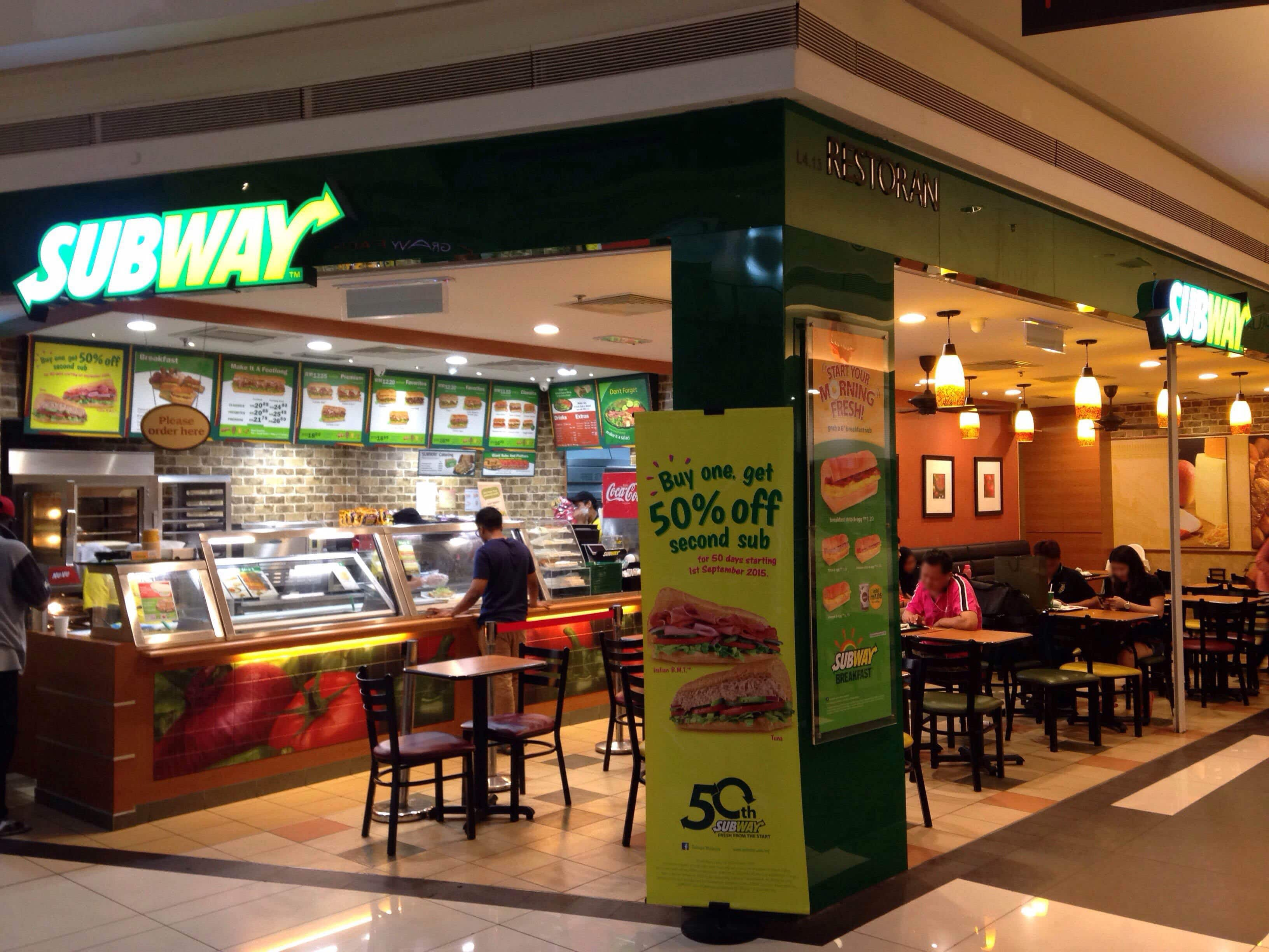 Subway Menu Menu For Subway Brickfields Kuala Lumpur