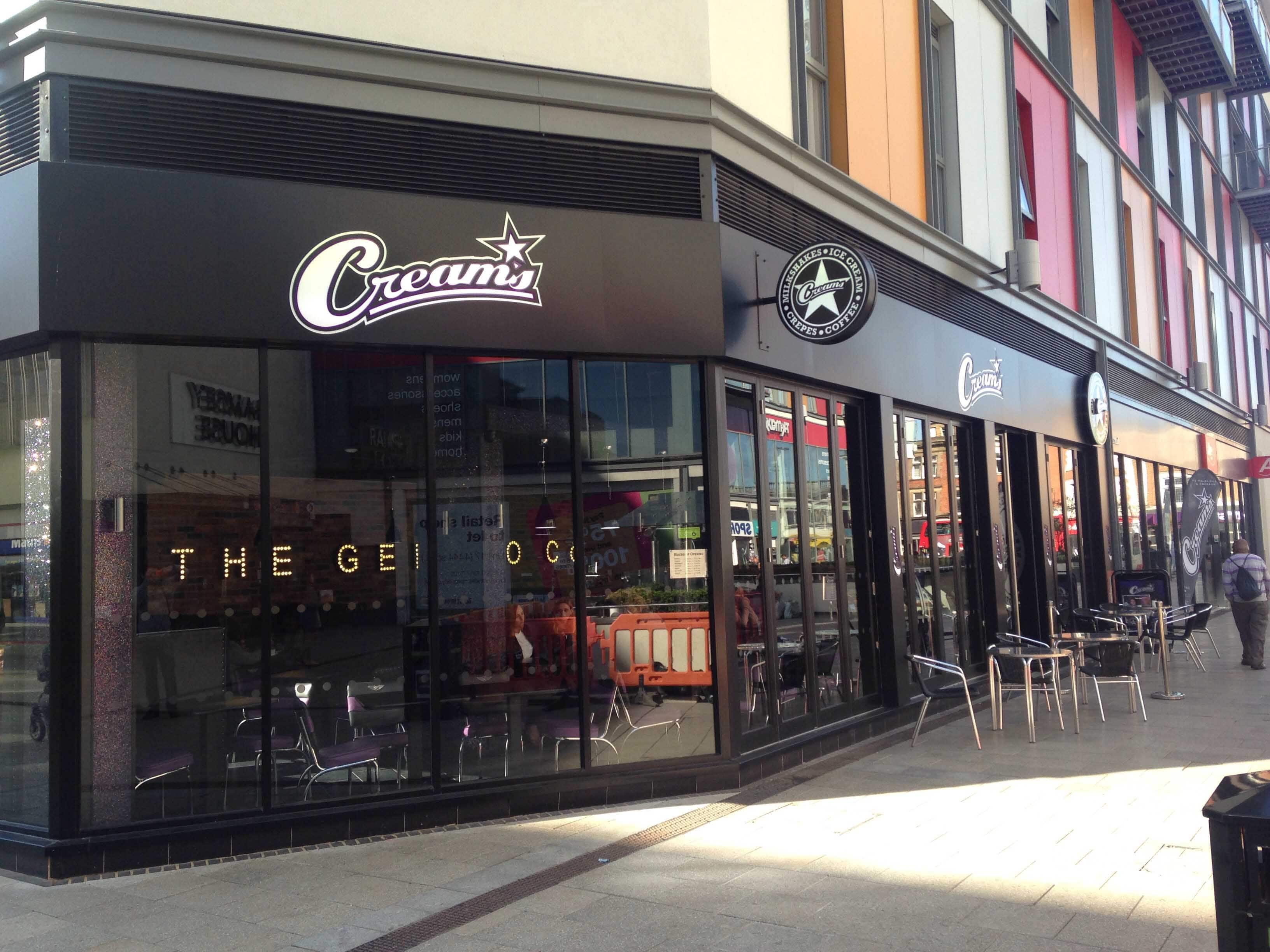 Menu of Cream's, Wembley, London