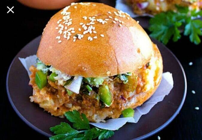 Heart Attack Bhaji Burger