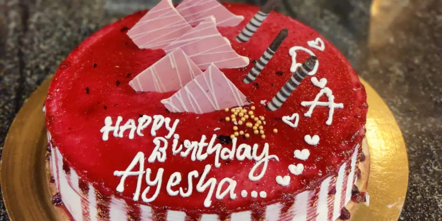 Ayesha name Happy birthday cake images | wallpapers dpz | | Happy birthday  cake images, Happy birthday candles, Happy birthday wishes cake