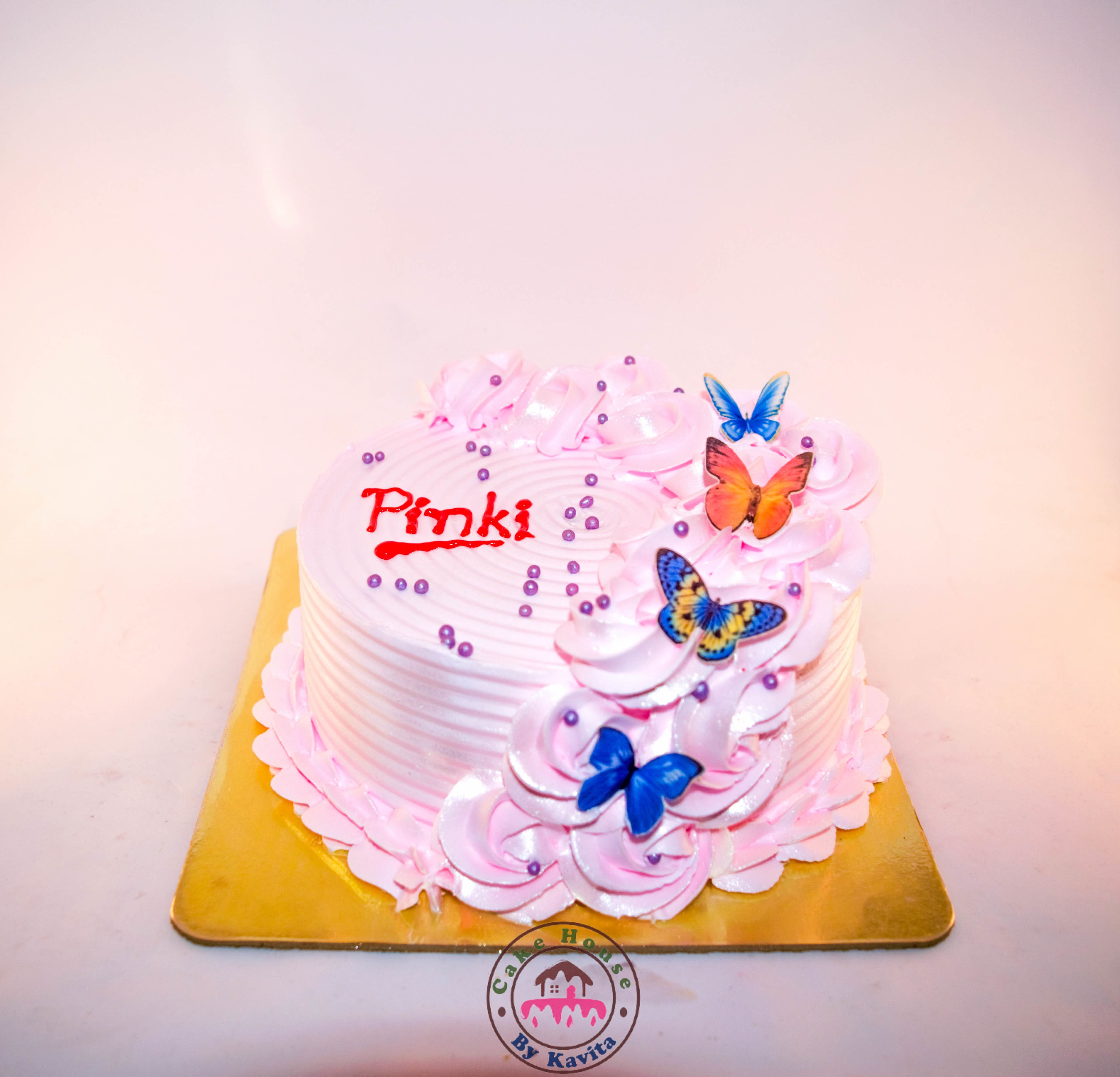 Happy Birthday pinky Cake Images