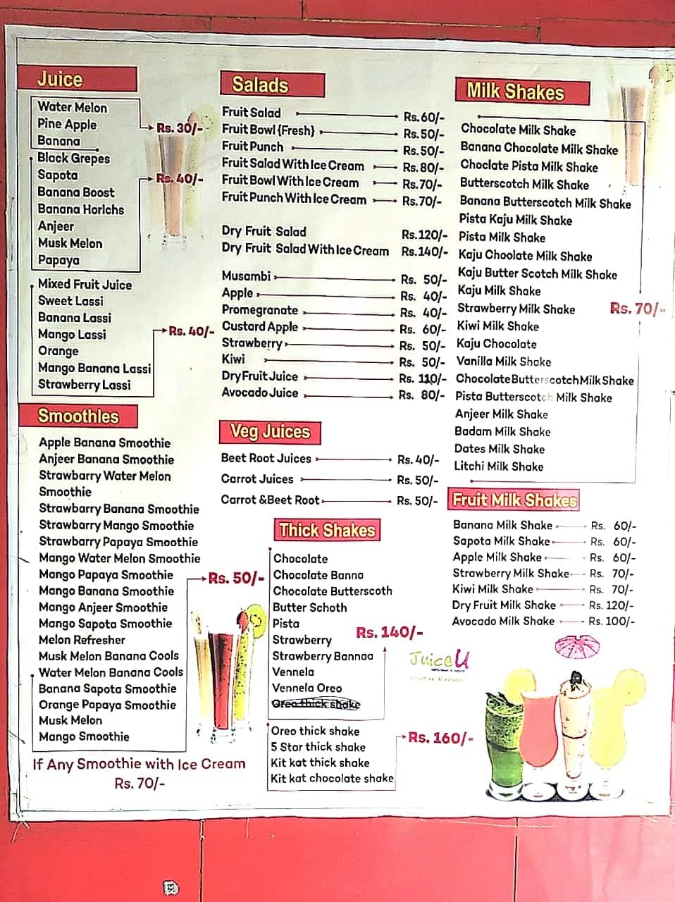 Juice U, Kukatpally order online Zomato