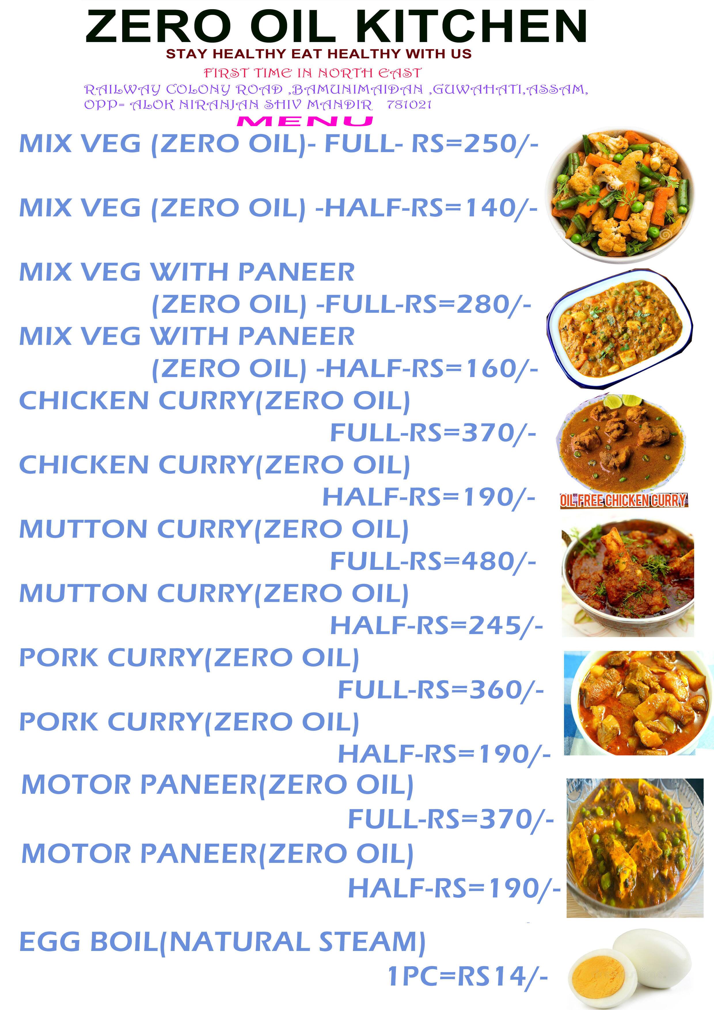 Zero Oil Kitchen, Zoo Tiniali order online Zomato