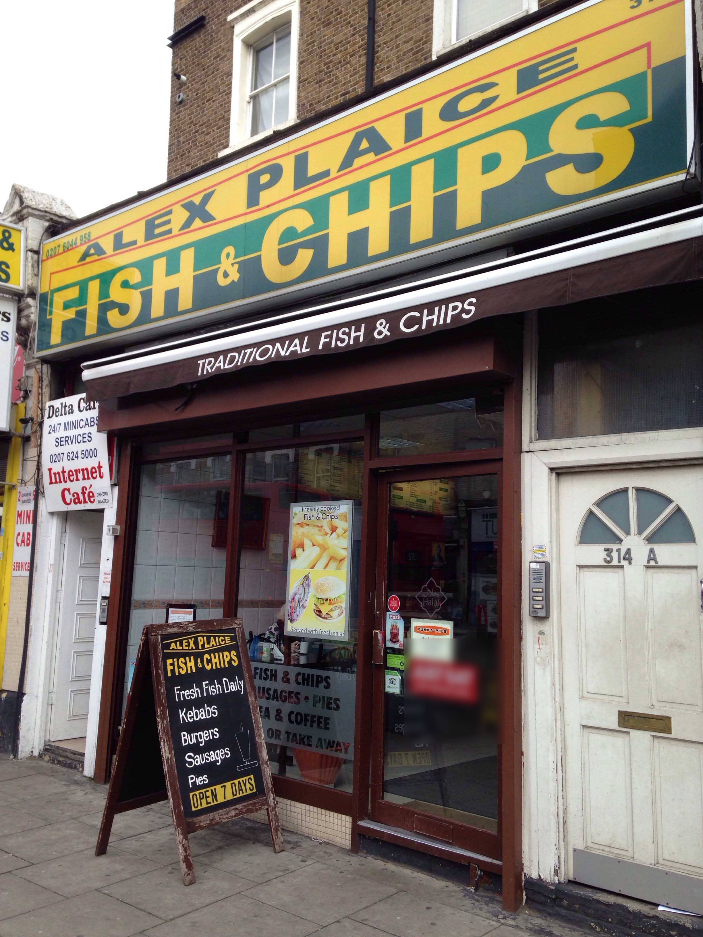 Menu of Alex Plaice, Kilburn, London