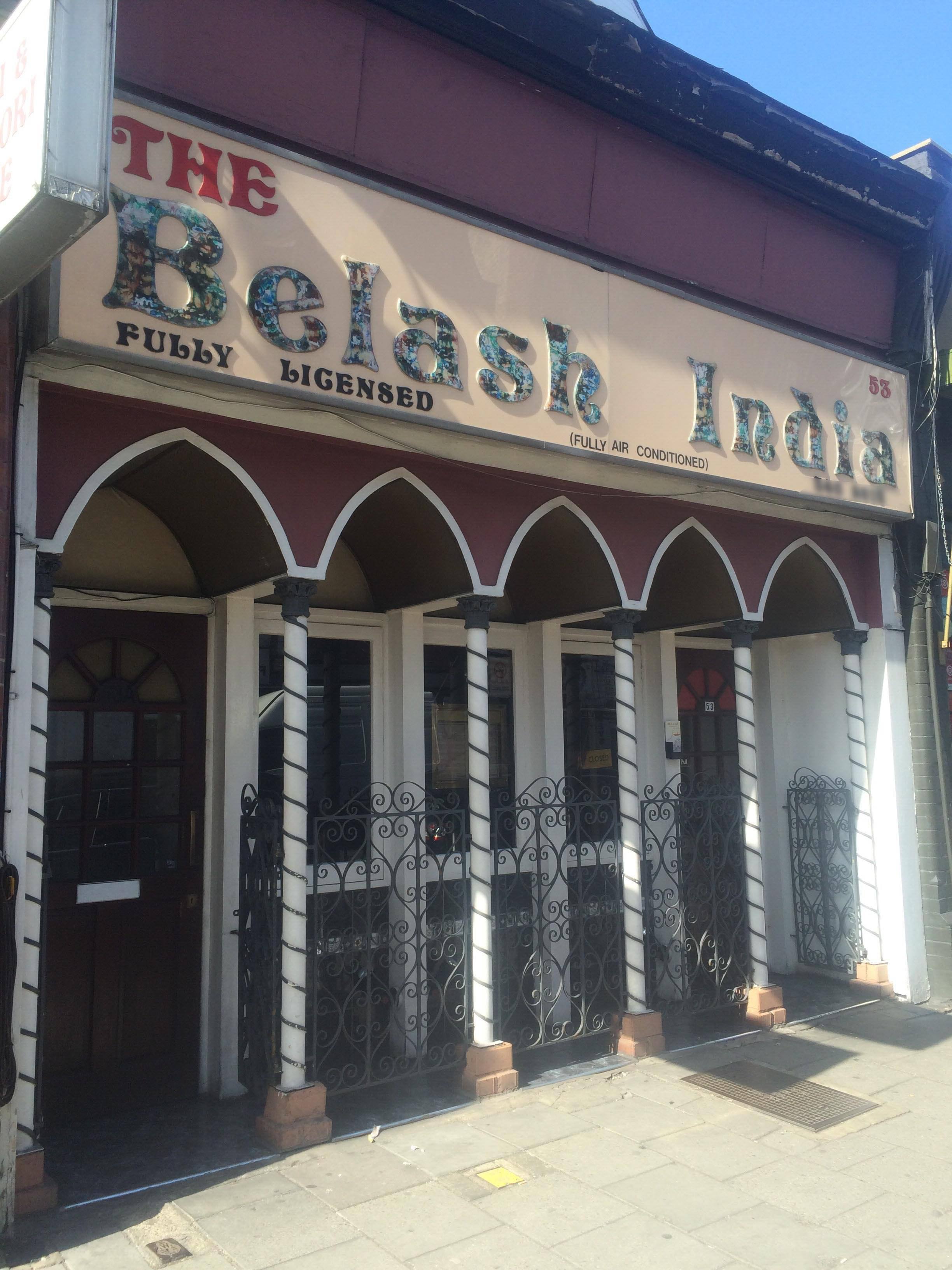 Menu of Belash India, Crouch End, London