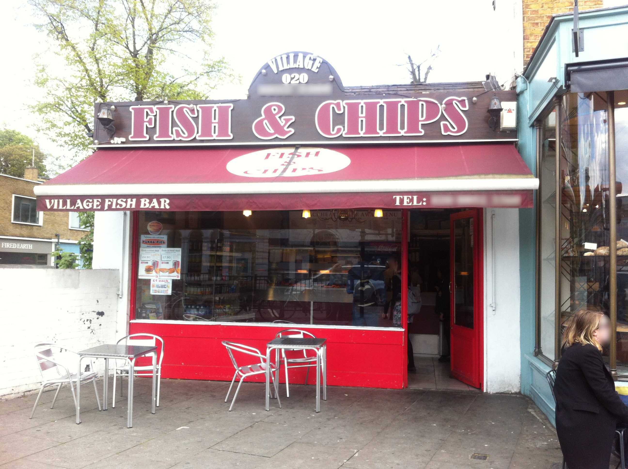 Menu of Village Fish & Chips, Blackheath, London
