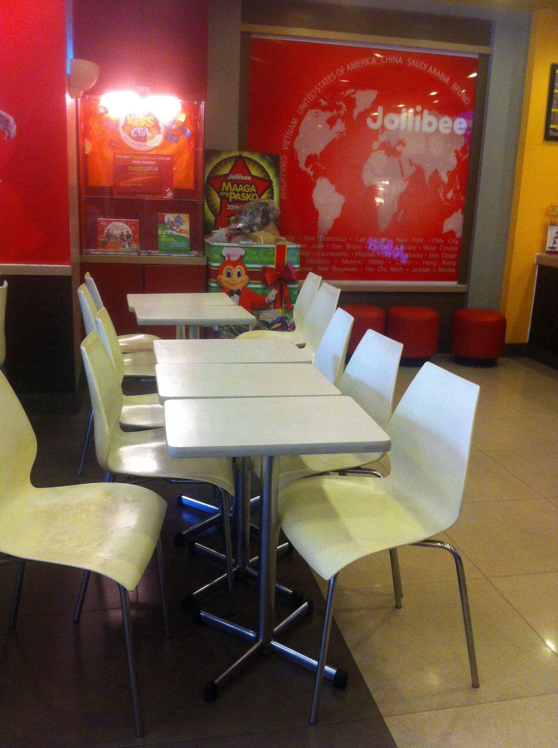 jollibee tables and chairs