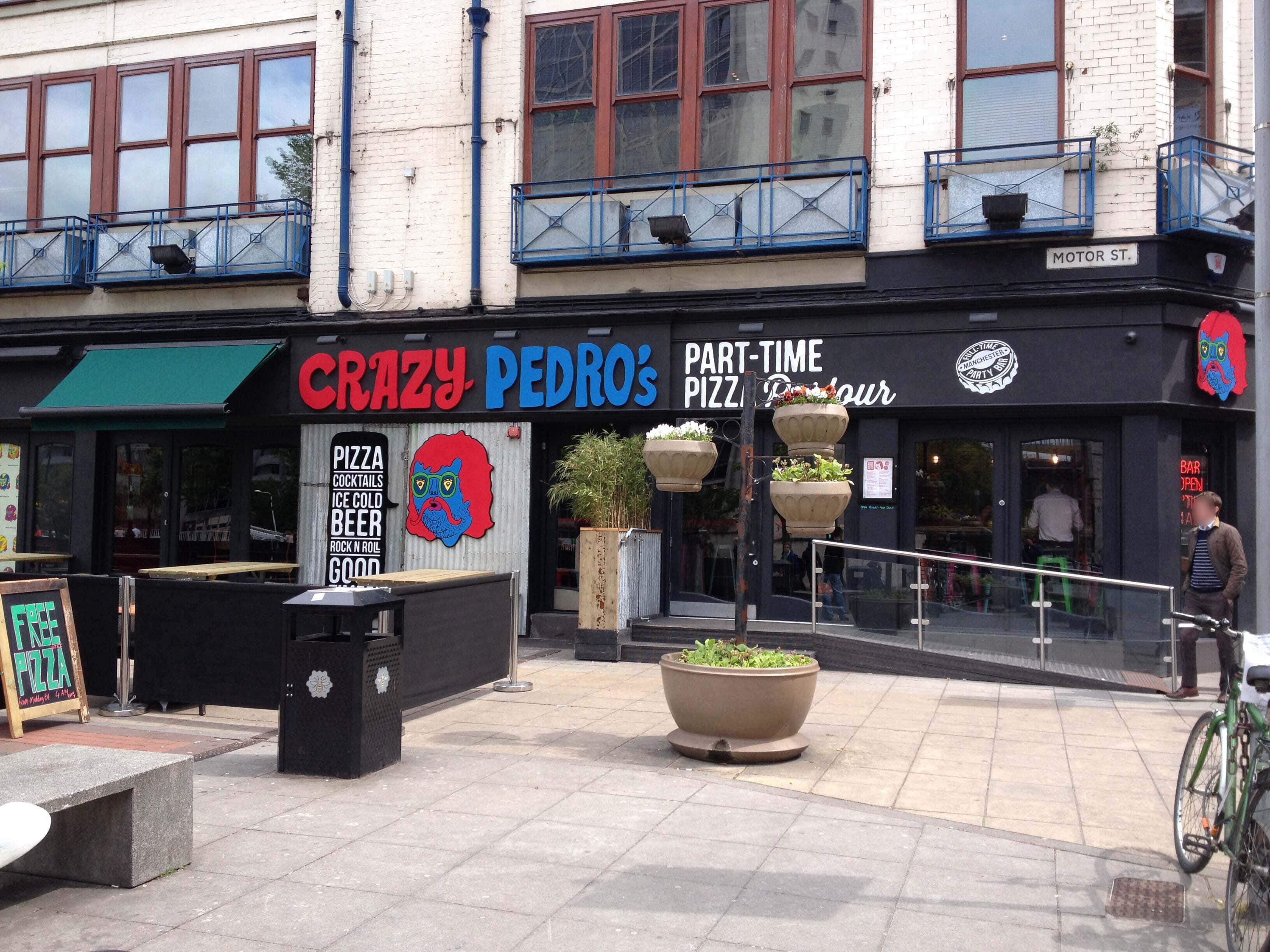 Menu of Crazy Pedro's, Spinningfields, Manchester