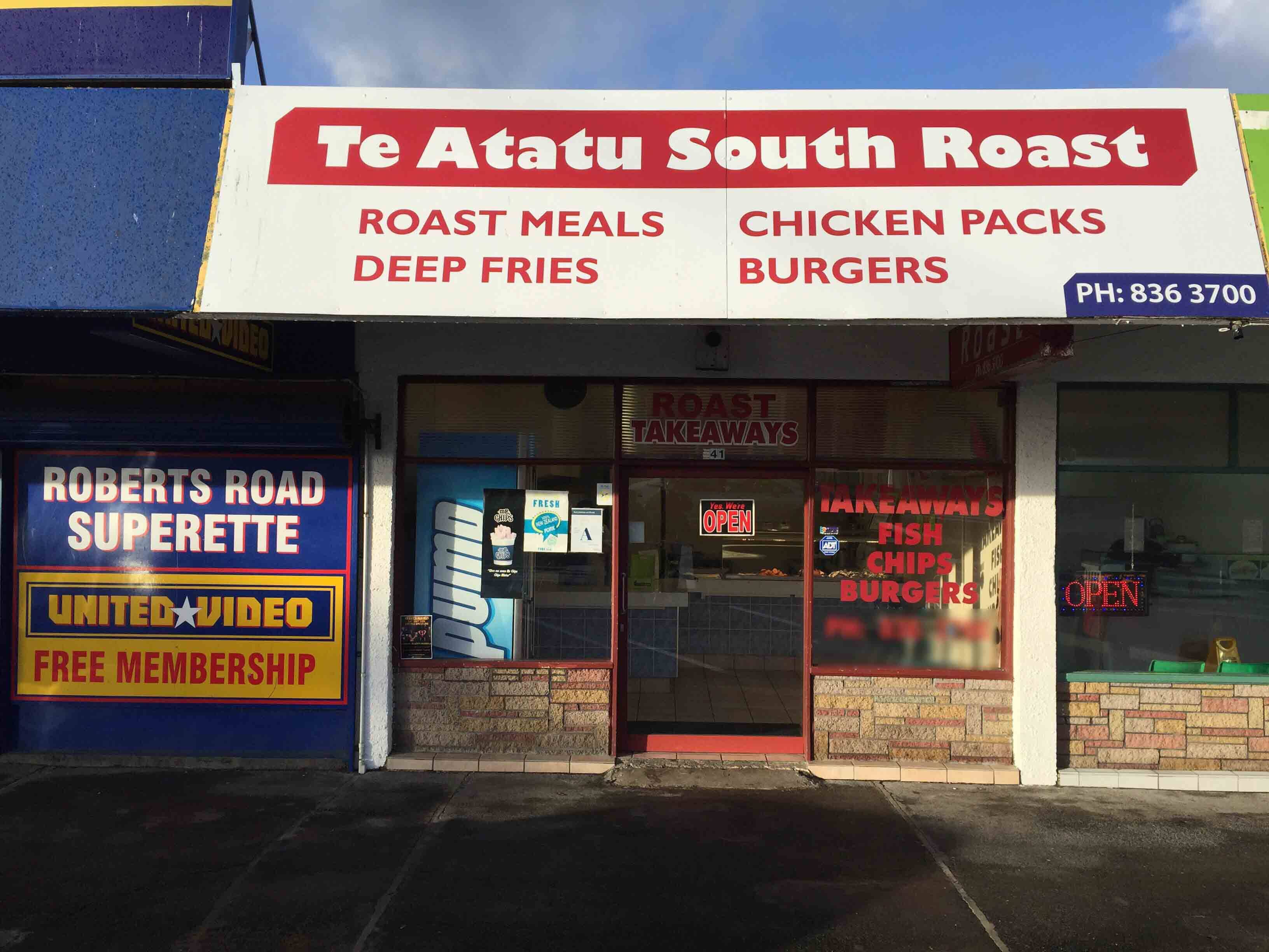 Menu of Te Atatu South Roast, Te Atatu South, Auckland