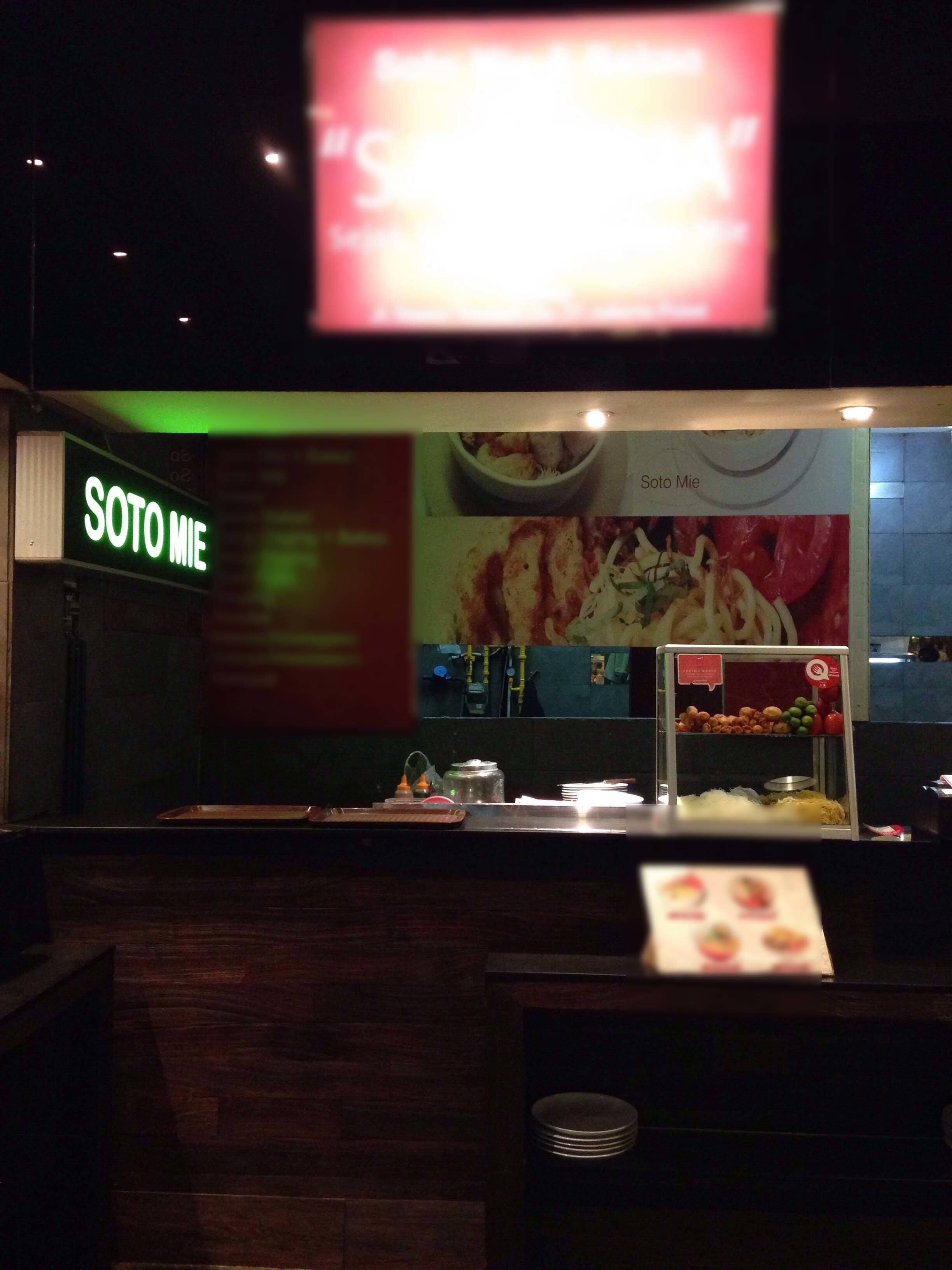 Menu Of Soto Mie And Bakso Sarodja Senayan Jakarta