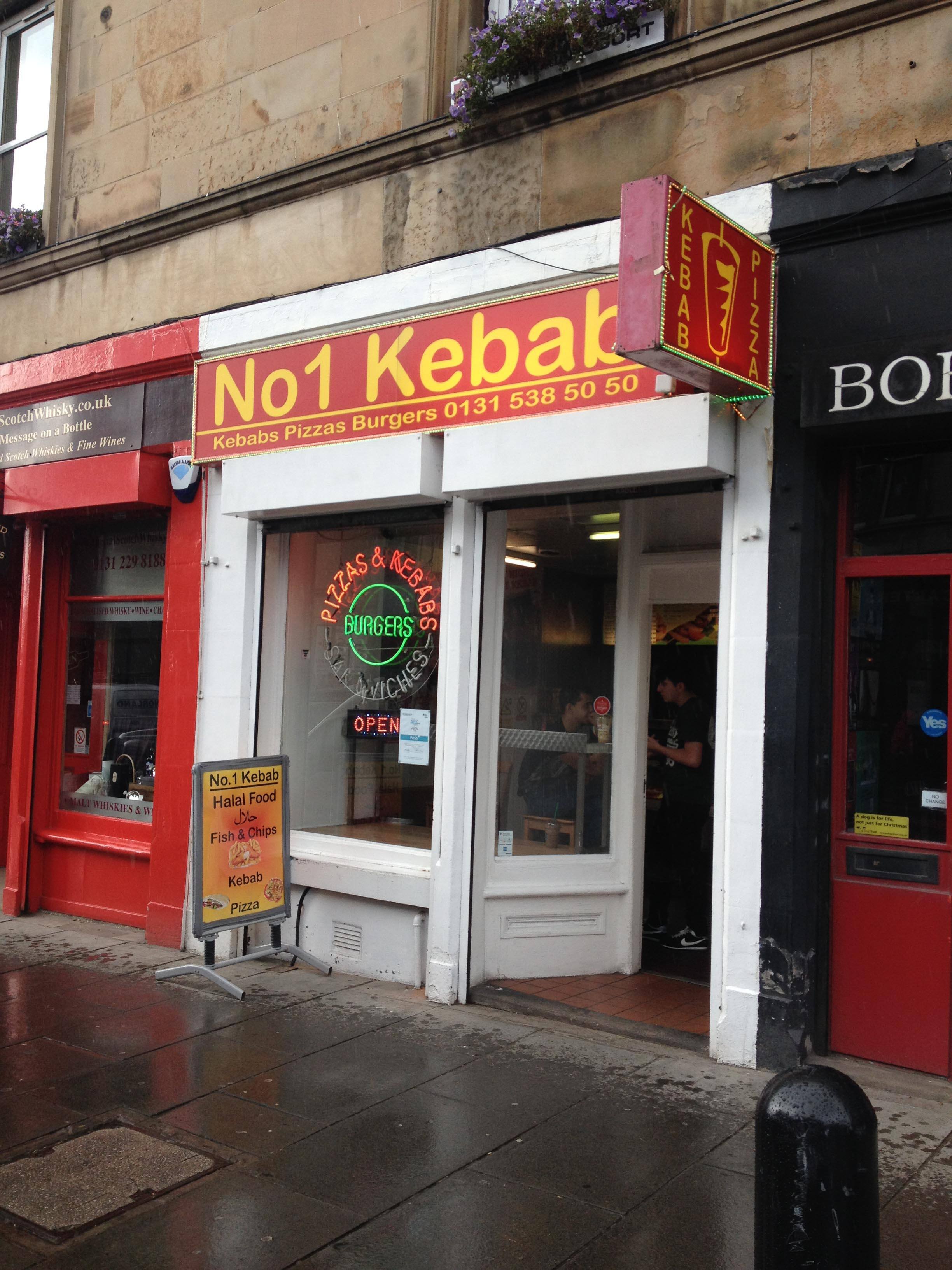 No. 1 Kebab Menu, Menu for No. 1 Kebab, West End, Edinburgh