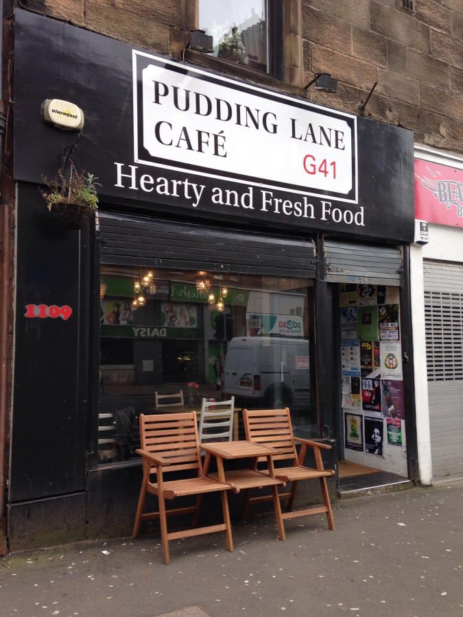 Pudding Lane Cafe Menu, Menu for Pudding Lane Cafe, Shawlands, Glasgow