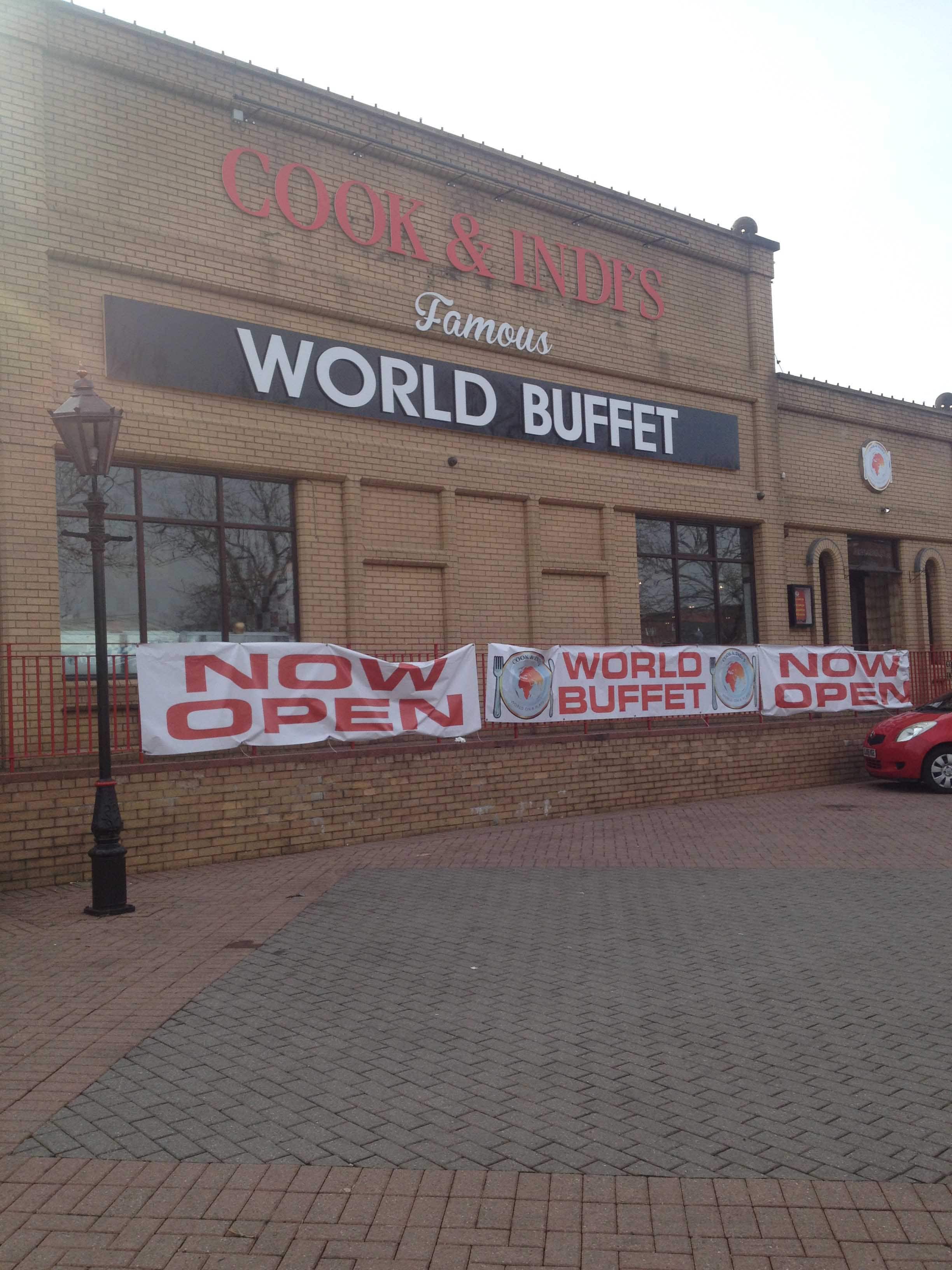 Menu of Cook & Indi's World Buffet, Kinning Park, Glasgow