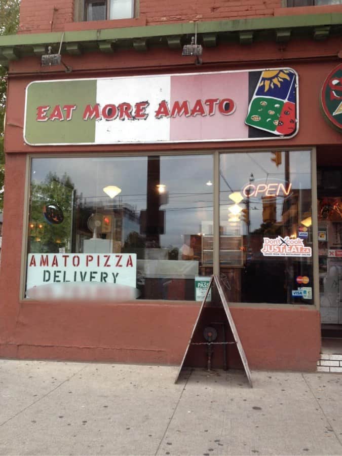 Amato Pizza, KensingtonChinatown, Toronto Urbanspoon/Zomato