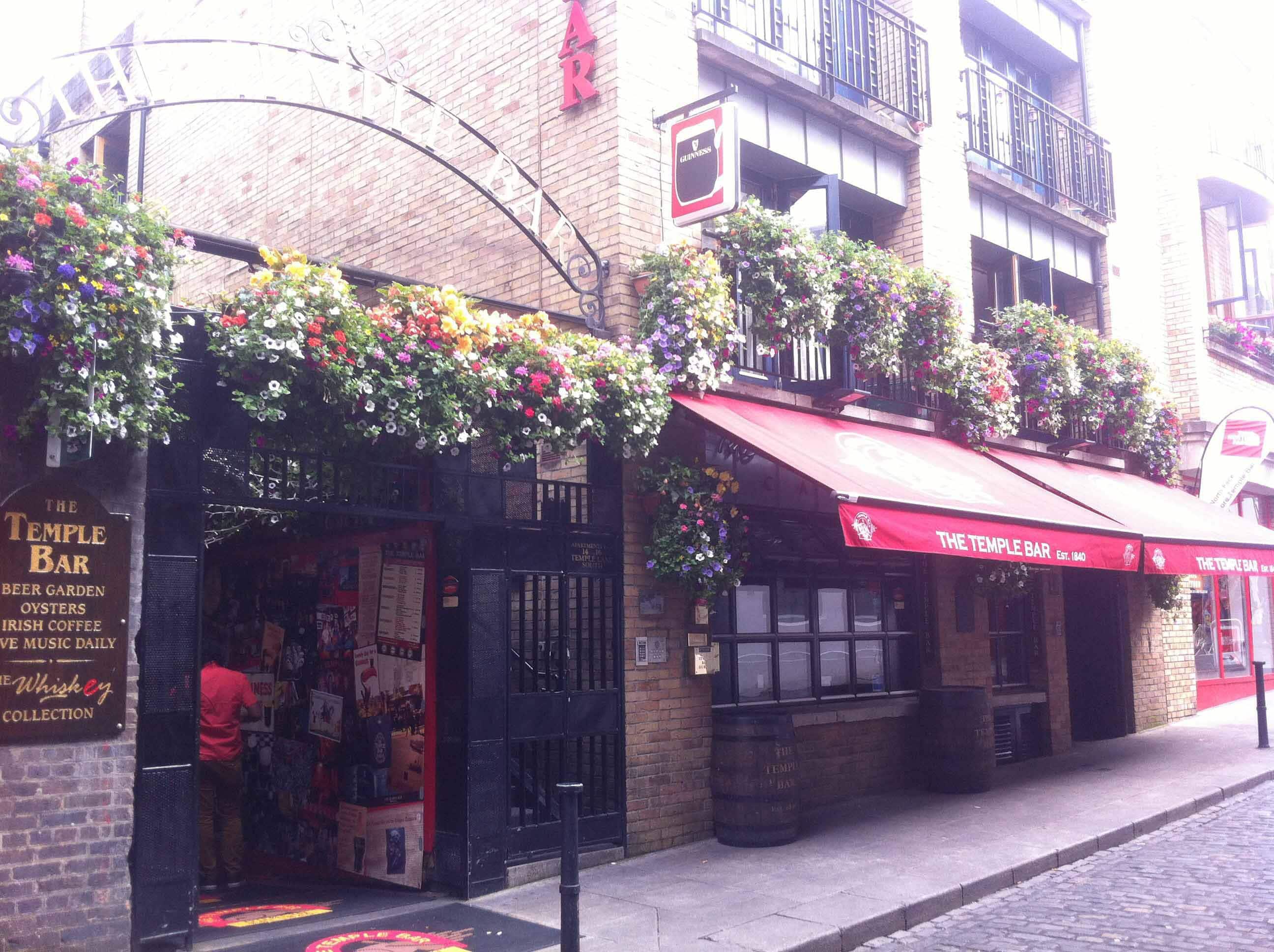Menu of The Temple Bar, Temple Bar, Dublin
