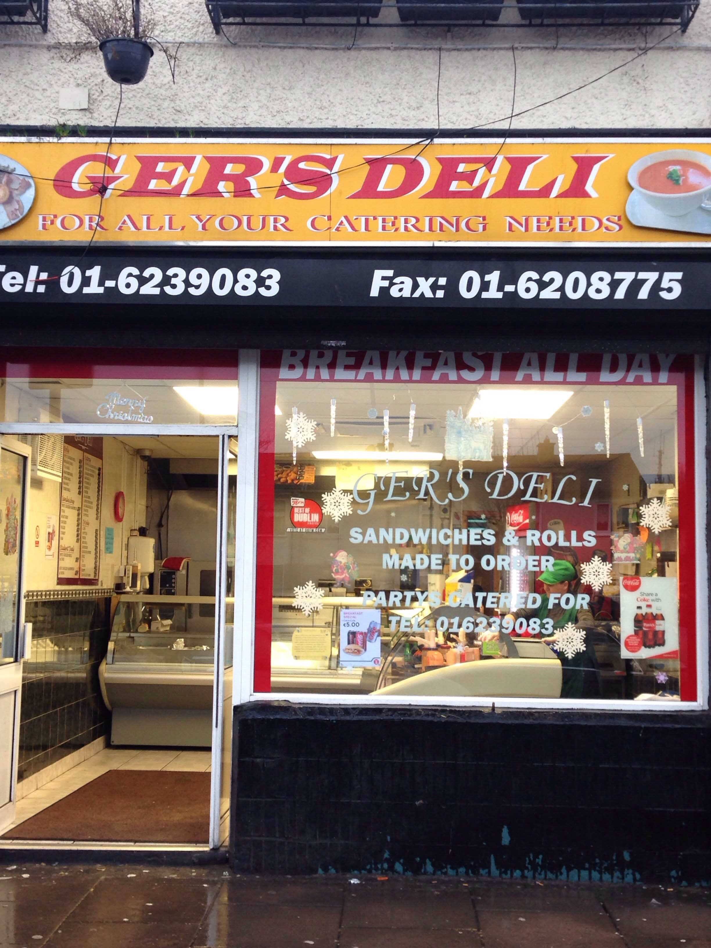 Menu of Ger's Deli, Ballyfermot, Dublin