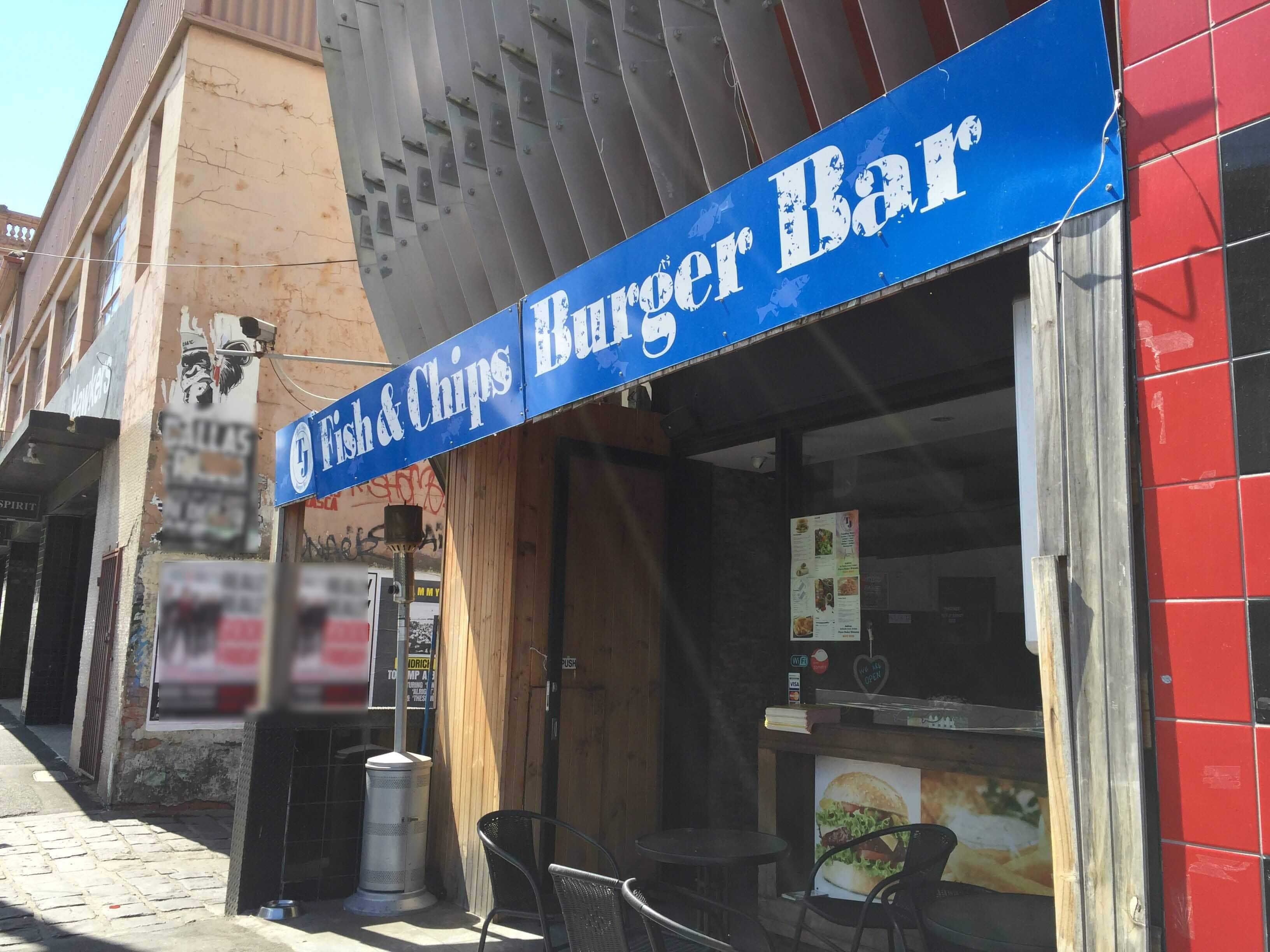 Menu of TJ Fish & Chips & Burger Bar, St Kilda, Melbourne