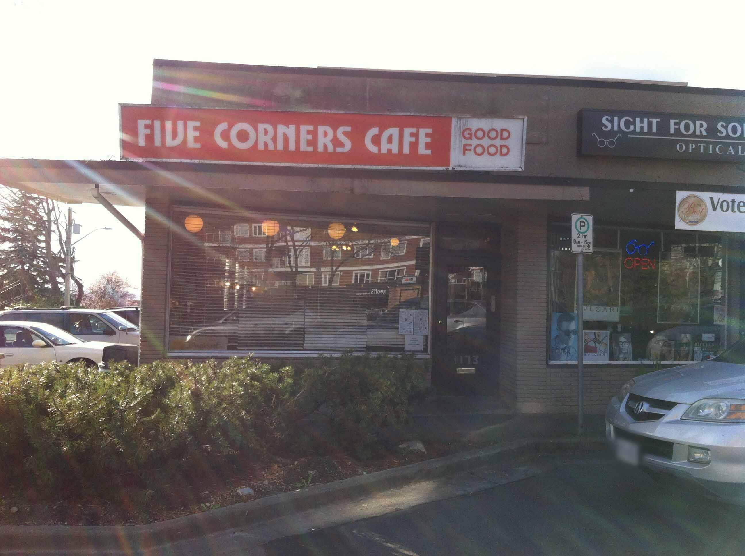 Menu of Five Corners Cafe, White Rock, Metro Vancouver