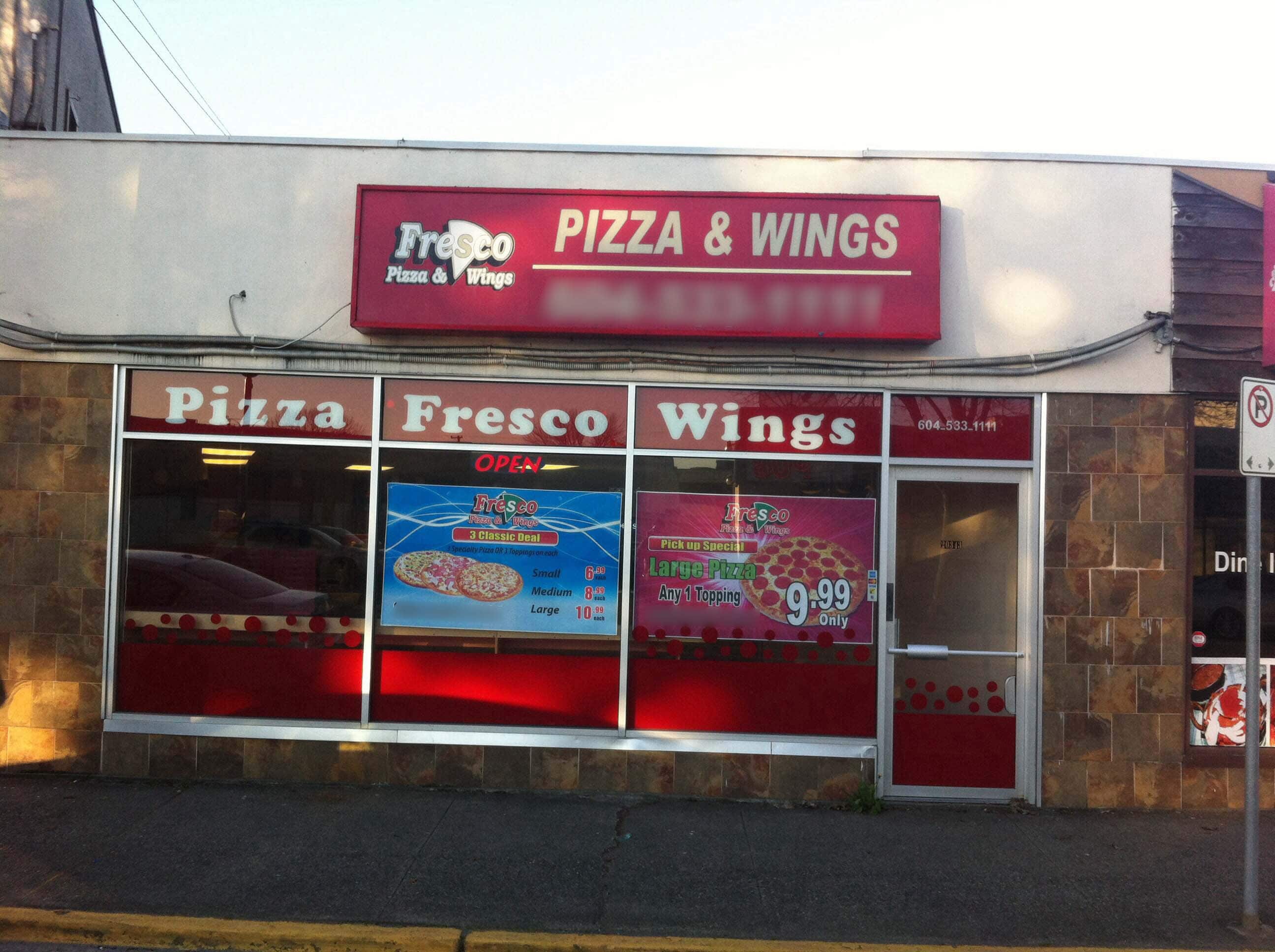 Menu of Fresco Pizza & Wings, City of Langley, Langley
