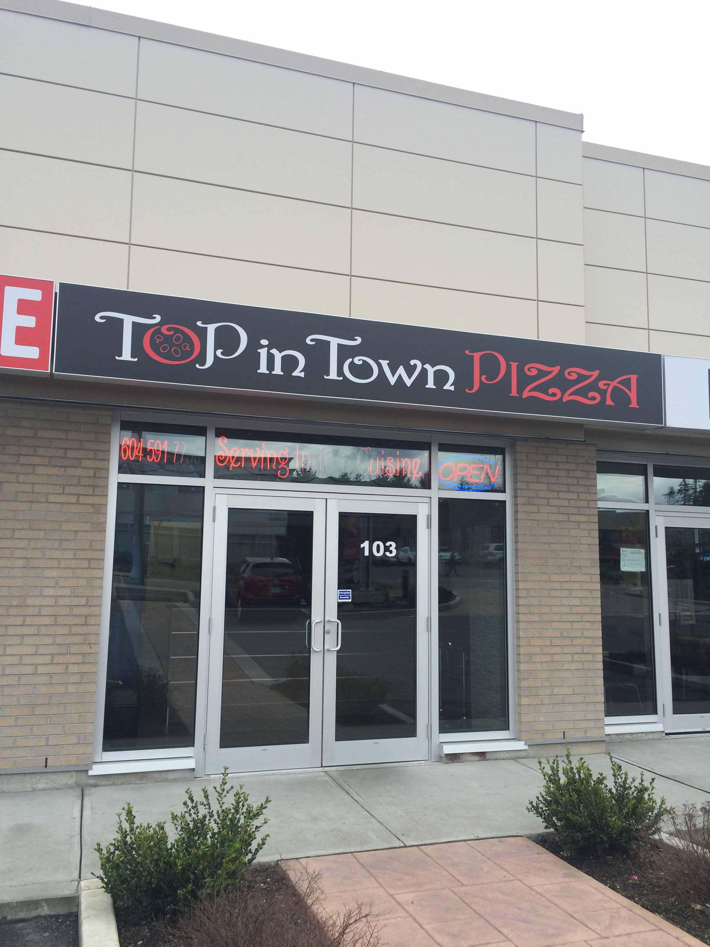 Menu of Top in Town Pizza, Fleetwood, Surrey