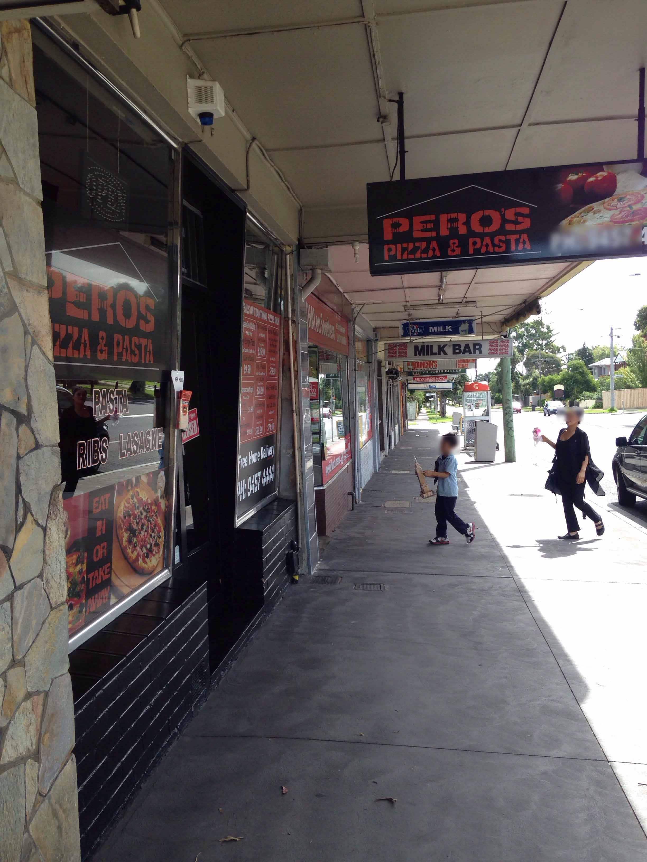Menu of Pero's Pizza & Pasta, Heidelberg West, Melbourne