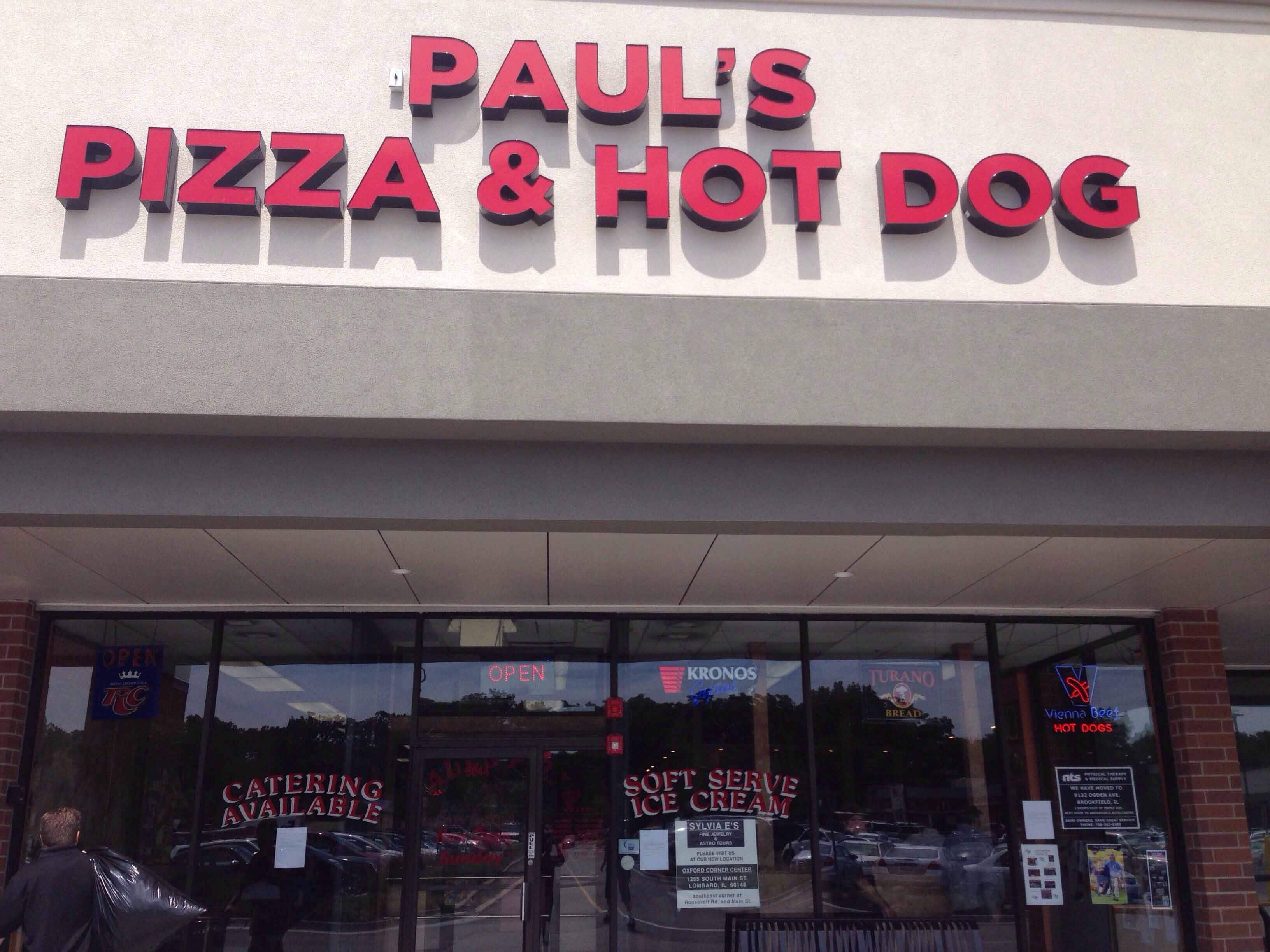 Menu of Paul's Pizza & Hot Dogs, Westchester, Chicago