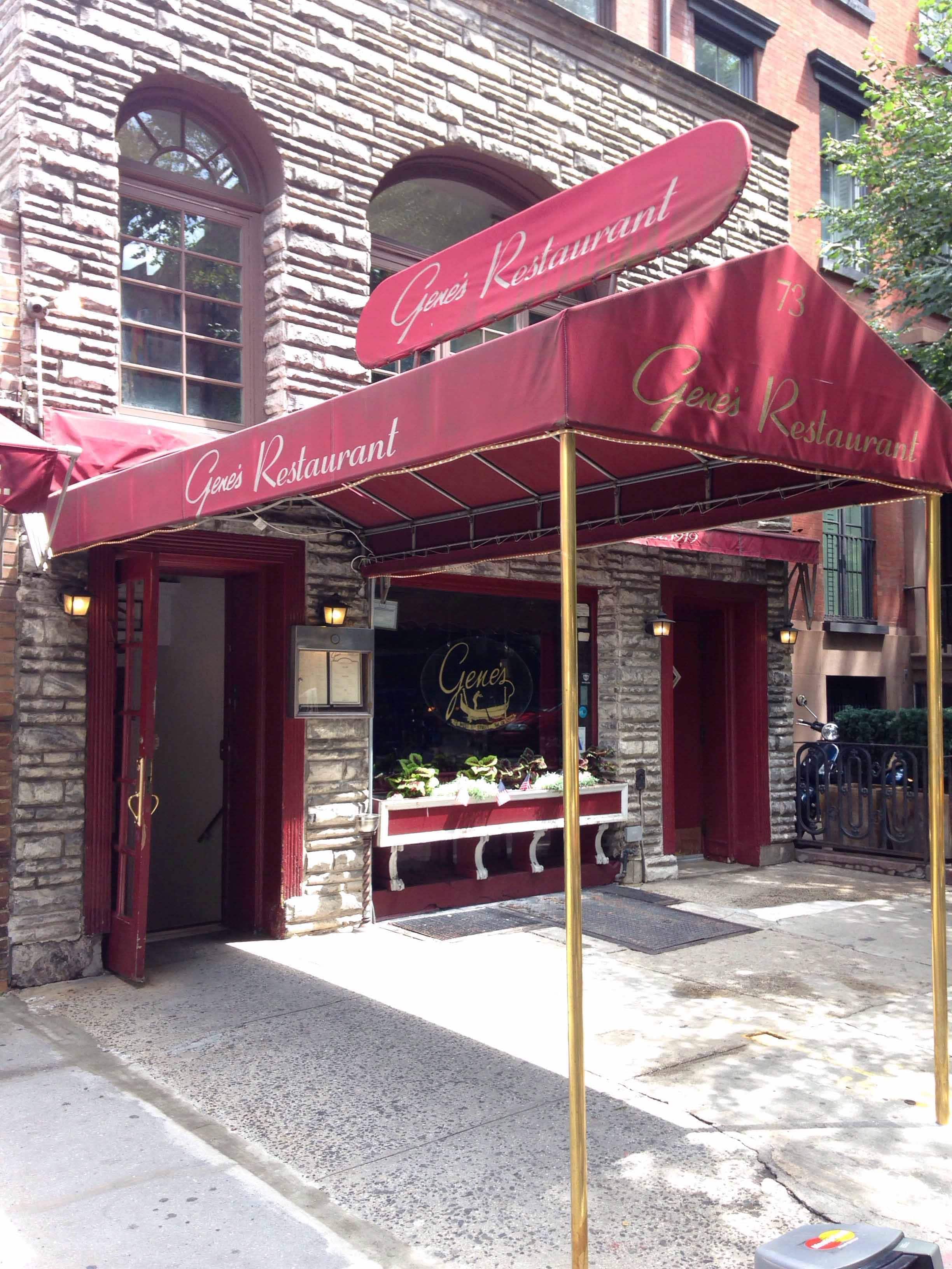Gene's Menu, Menu for Gene's, West Village, New York City