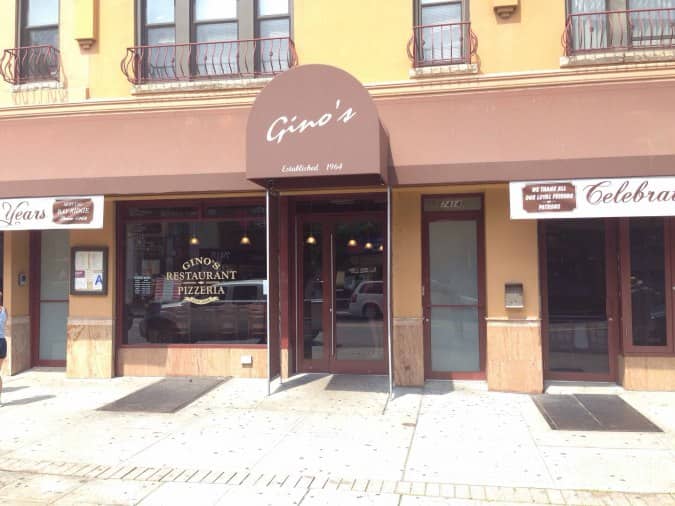 Gino's Pizzeria Menu, Menu for Gino's Pizzeria, Bayridge, New York City