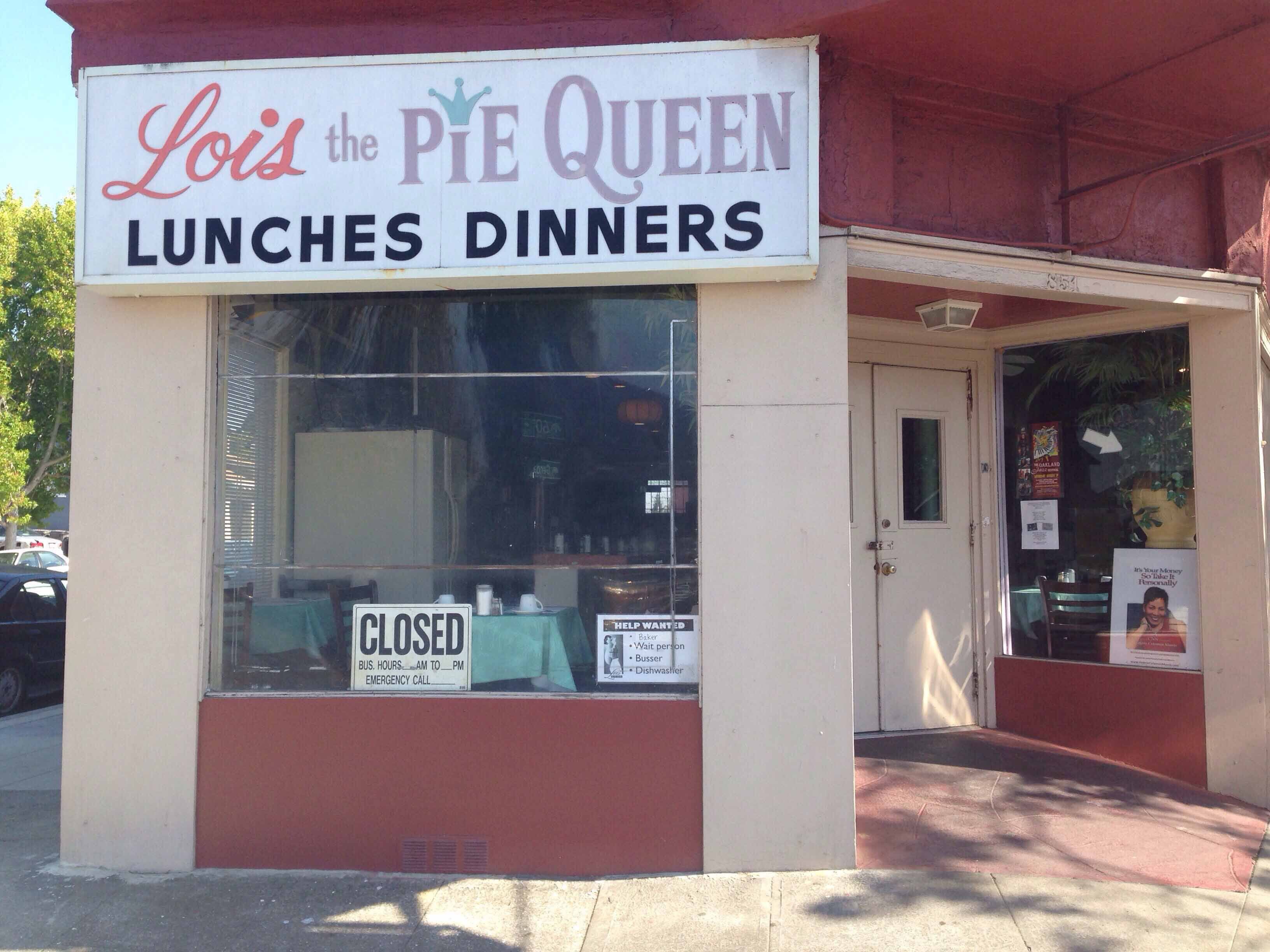 Menu of Lois the Pie Queen, Emeryville, Oakland