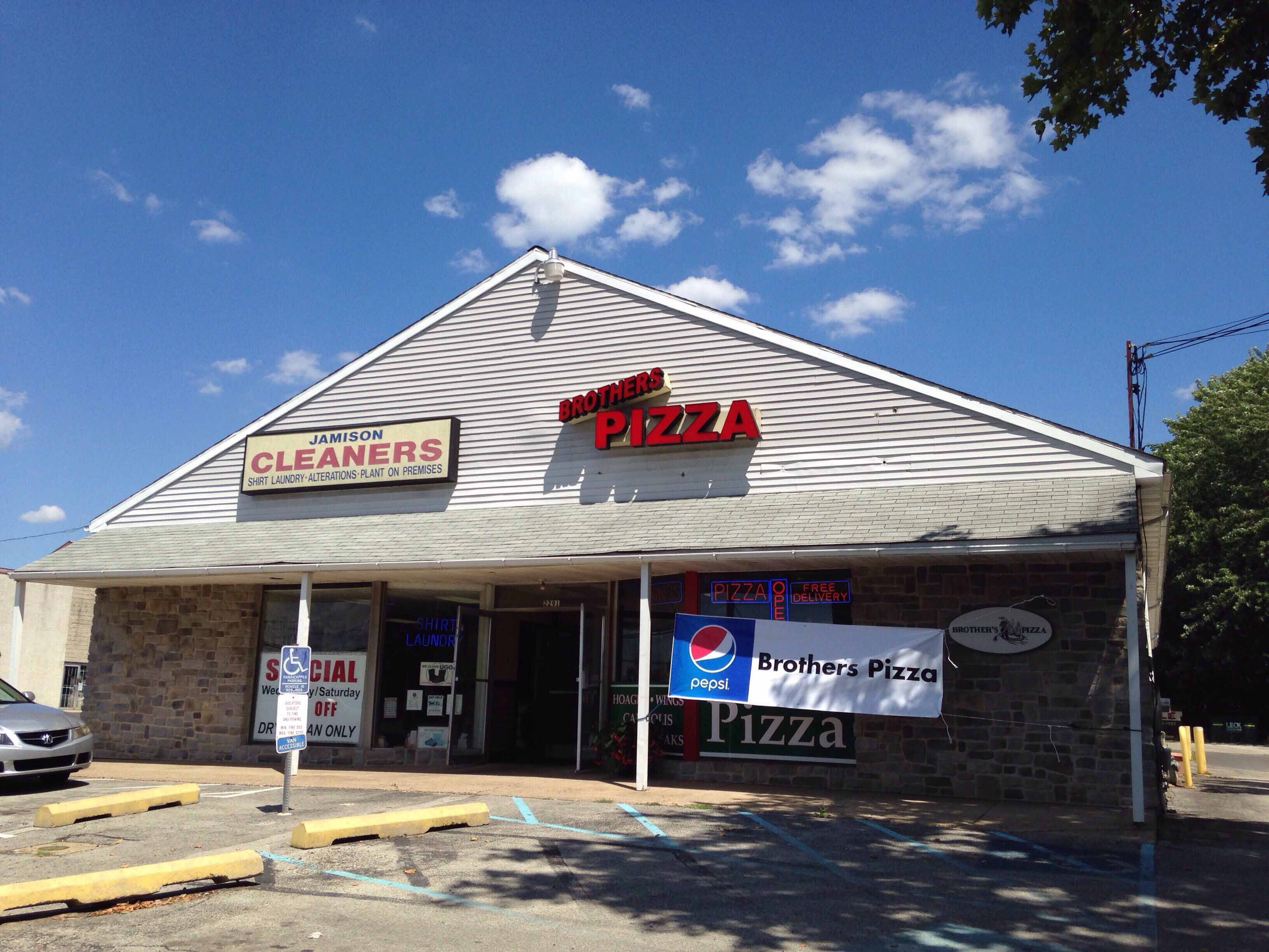 Menu of Brother's Pizza, Jamison, Bucks County