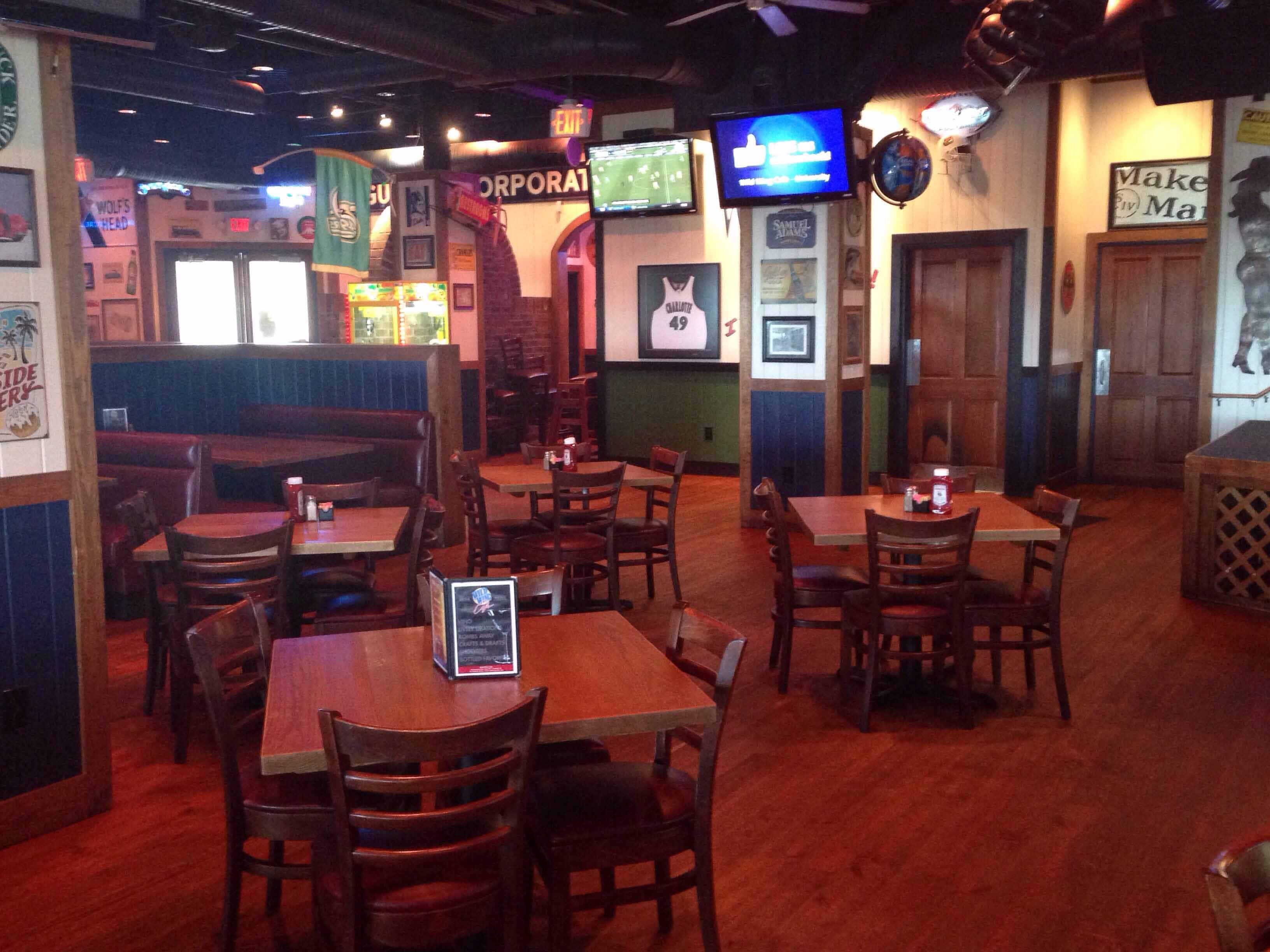 Menu of Wild Wing Cafe, University City, Charlotte