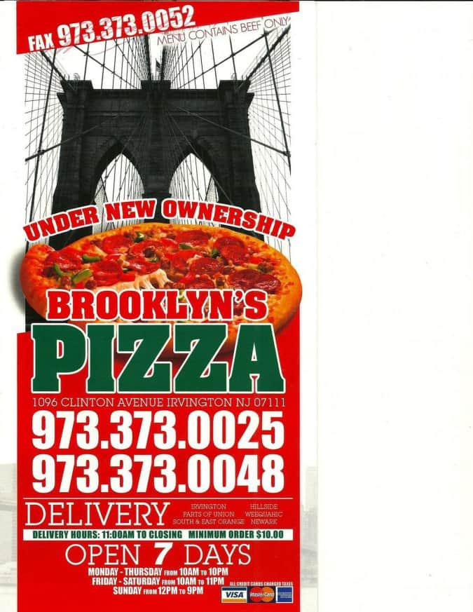 brooklyn pizza irvington new jersey
