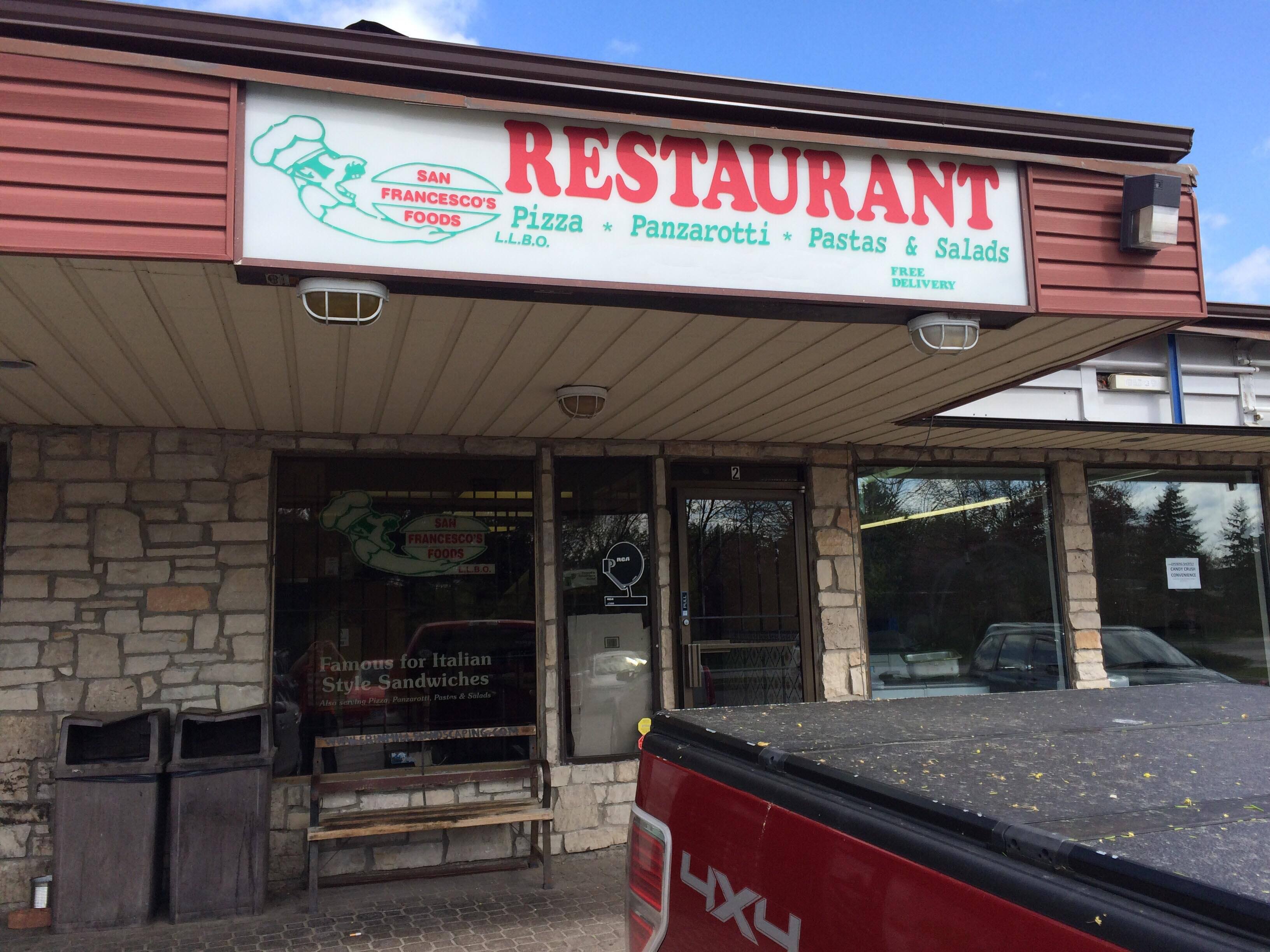Menu of San Francesco Foods, Mississauga, Toronto