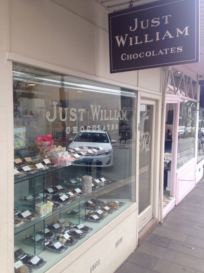Just William Chocolates Menu, Menu for Just William Chocolates, Paddington, Sydney Urbanspoon