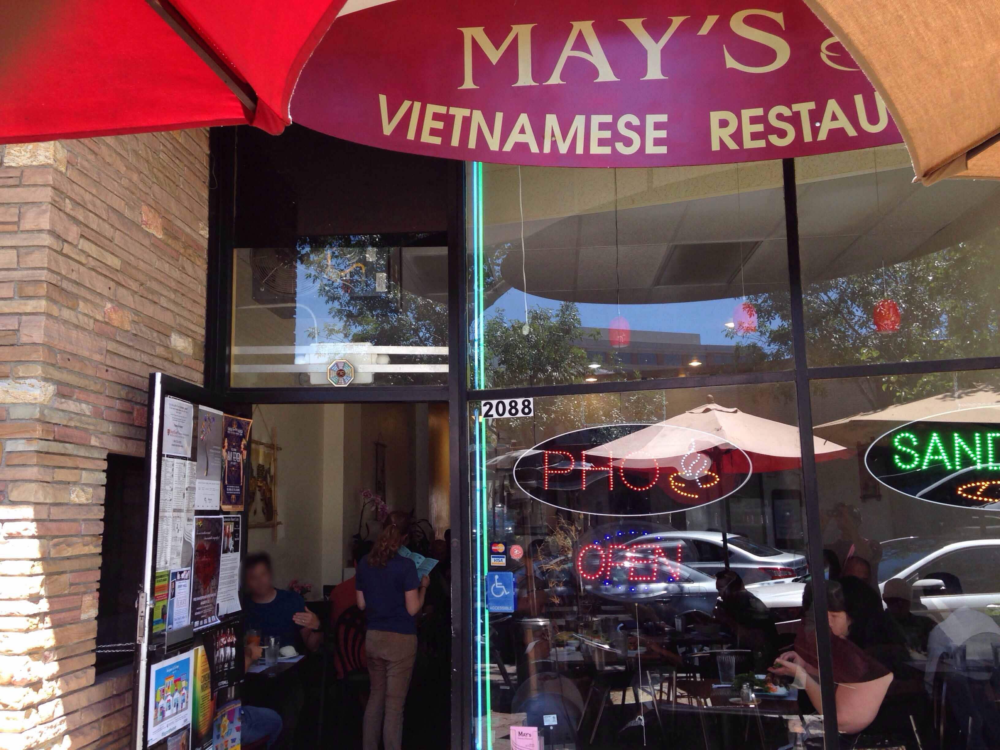 Menu of May's Vietnamese Restaurant, Redwood City, Redwood City