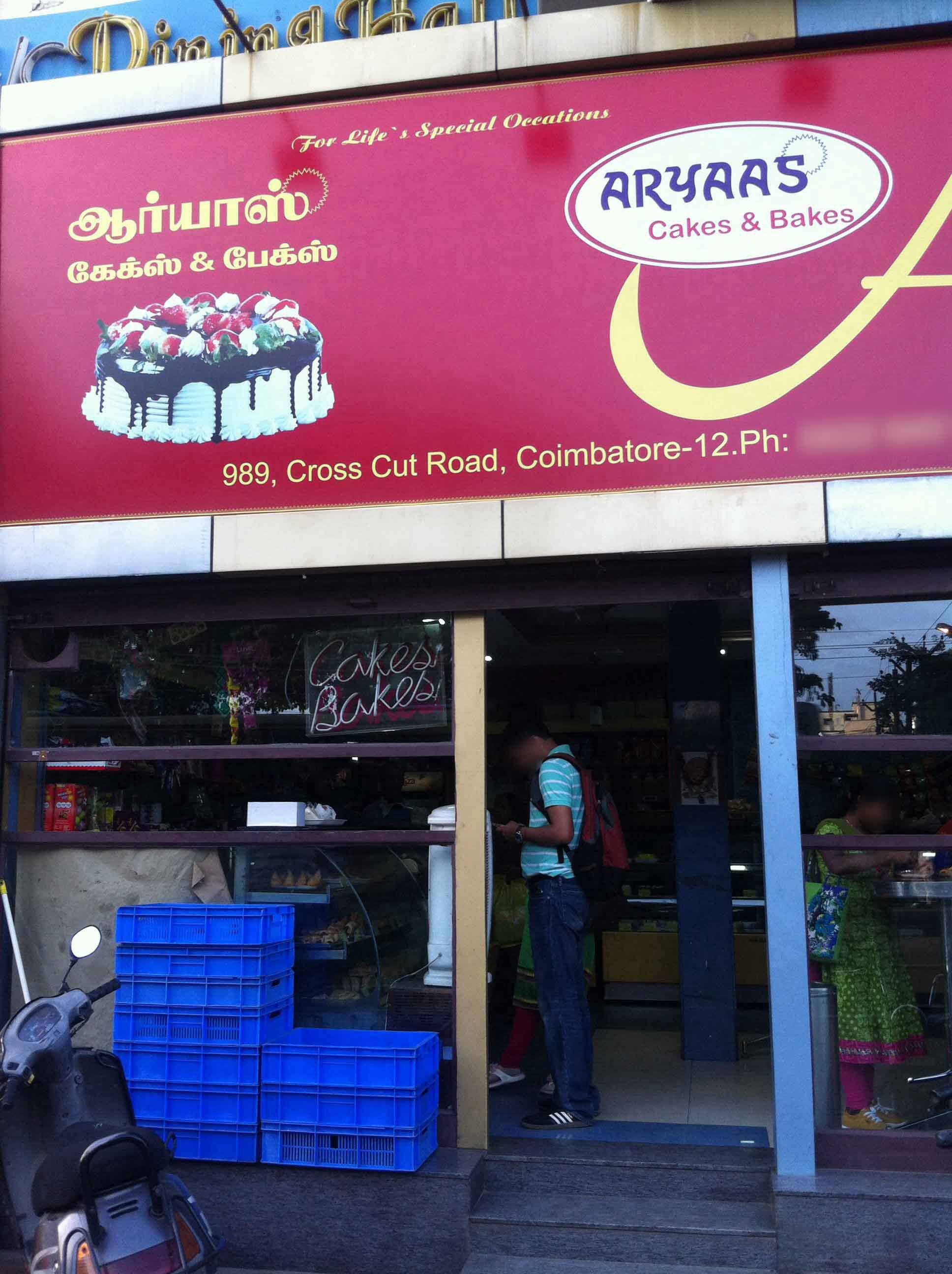 Aryaas Cakes & Bakes in Near Shanthi Theater,Coimbatore - Best Cake Shops  in Coimbatore - Justdial