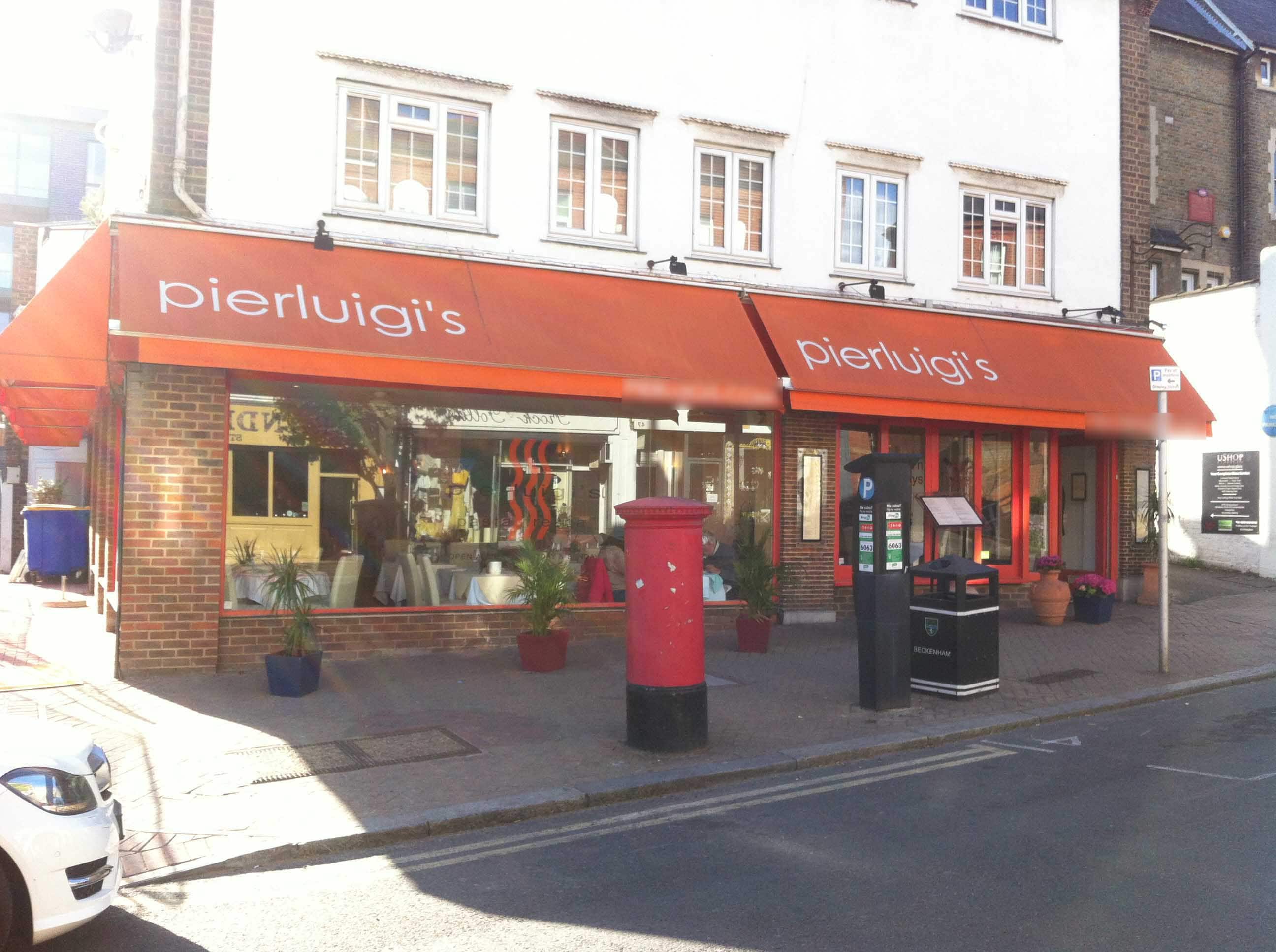 Pierluigi's Menu, Menu for Pierluigi's, Beckenham, London