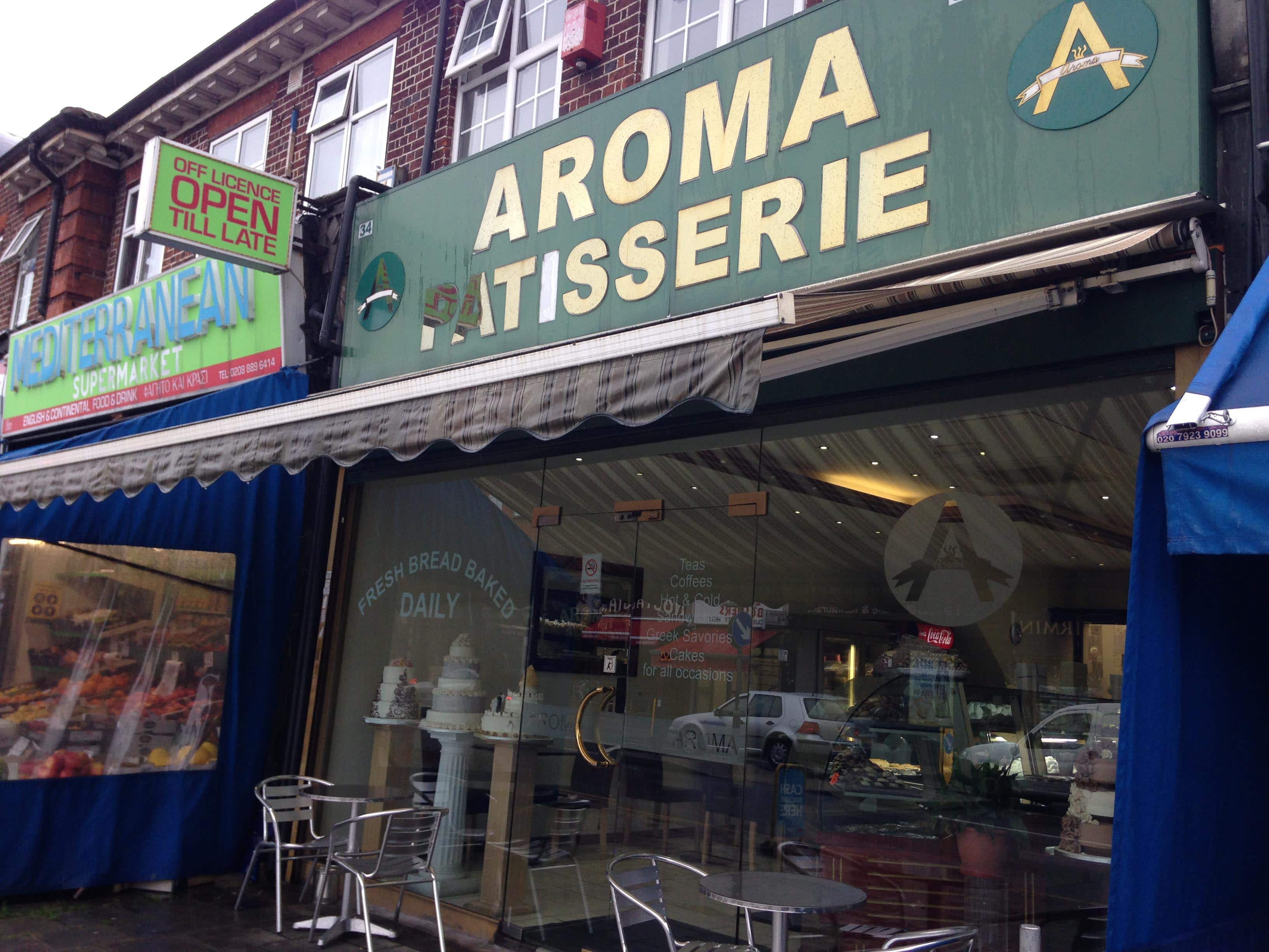 Aroma Patisserie Menu, Menu for Aroma Patisserie, Palmers Green, London