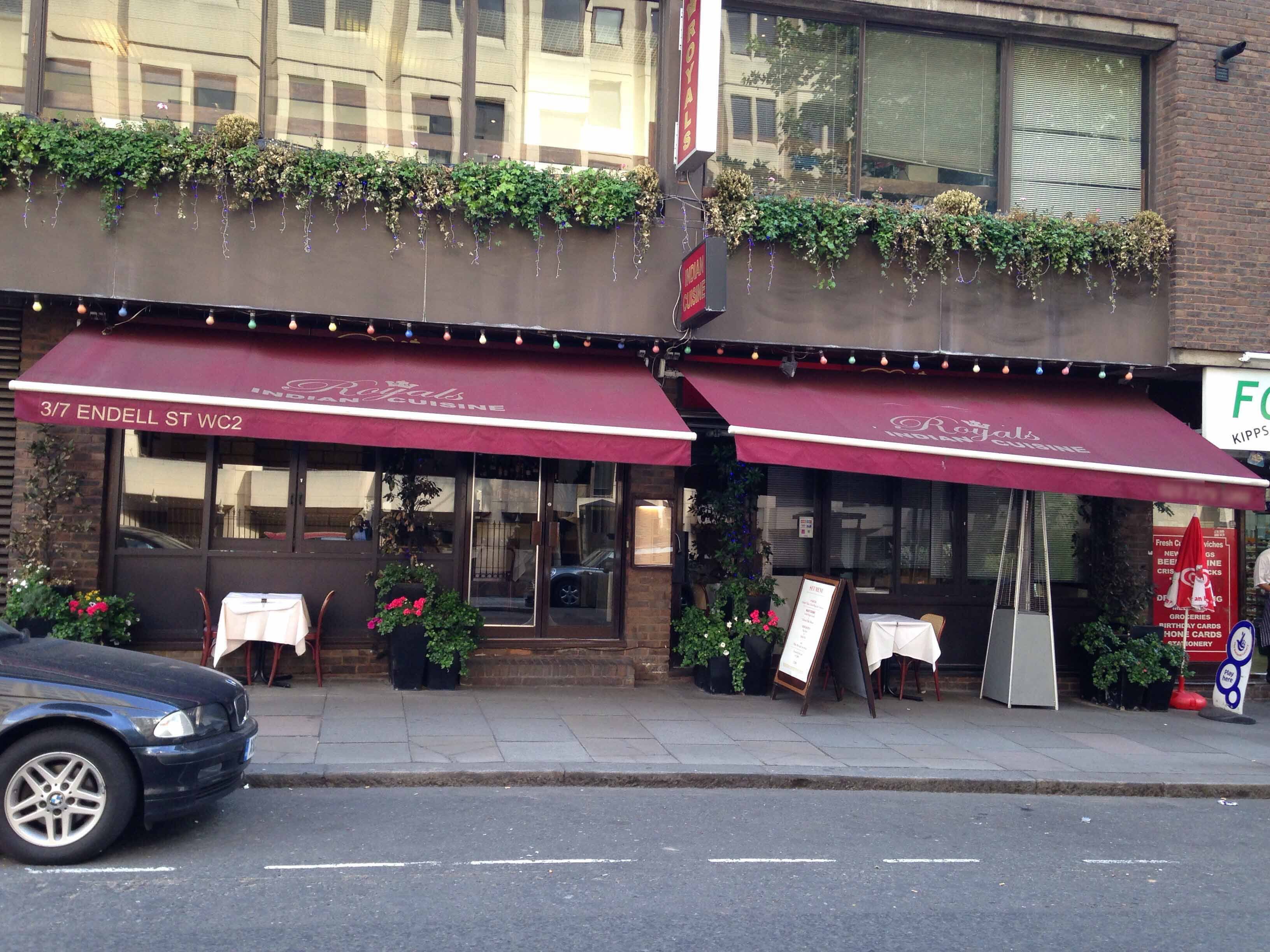 Menu of Royals, Endell Street, Covent Garden, London