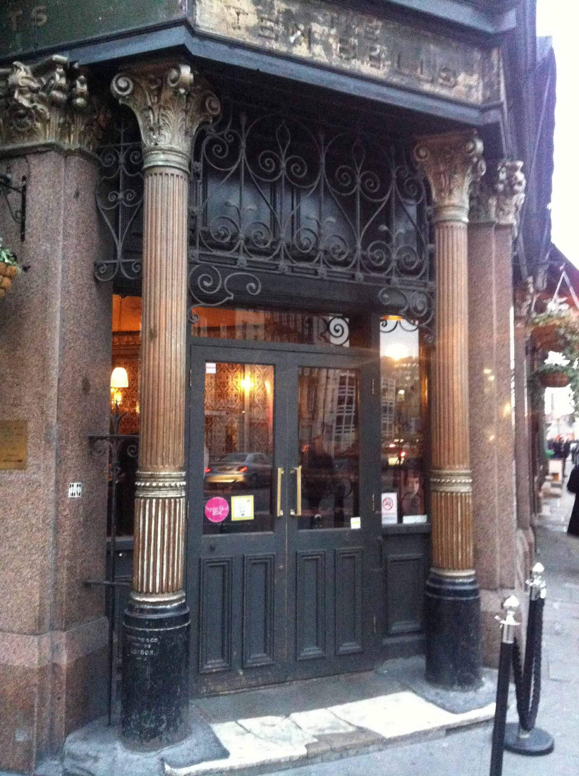 Menu of The Ten Bells, Commercial Street, Spitalfields, London