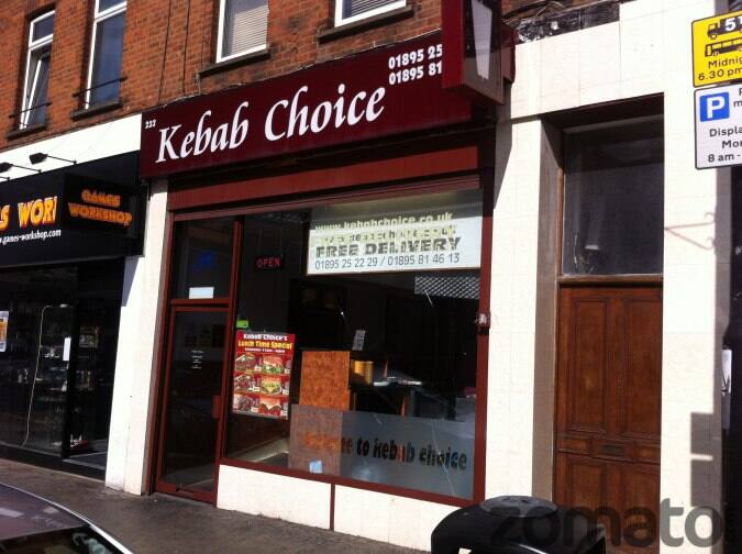 Menu of Kebab Choice, High Street, Uxbridge, London