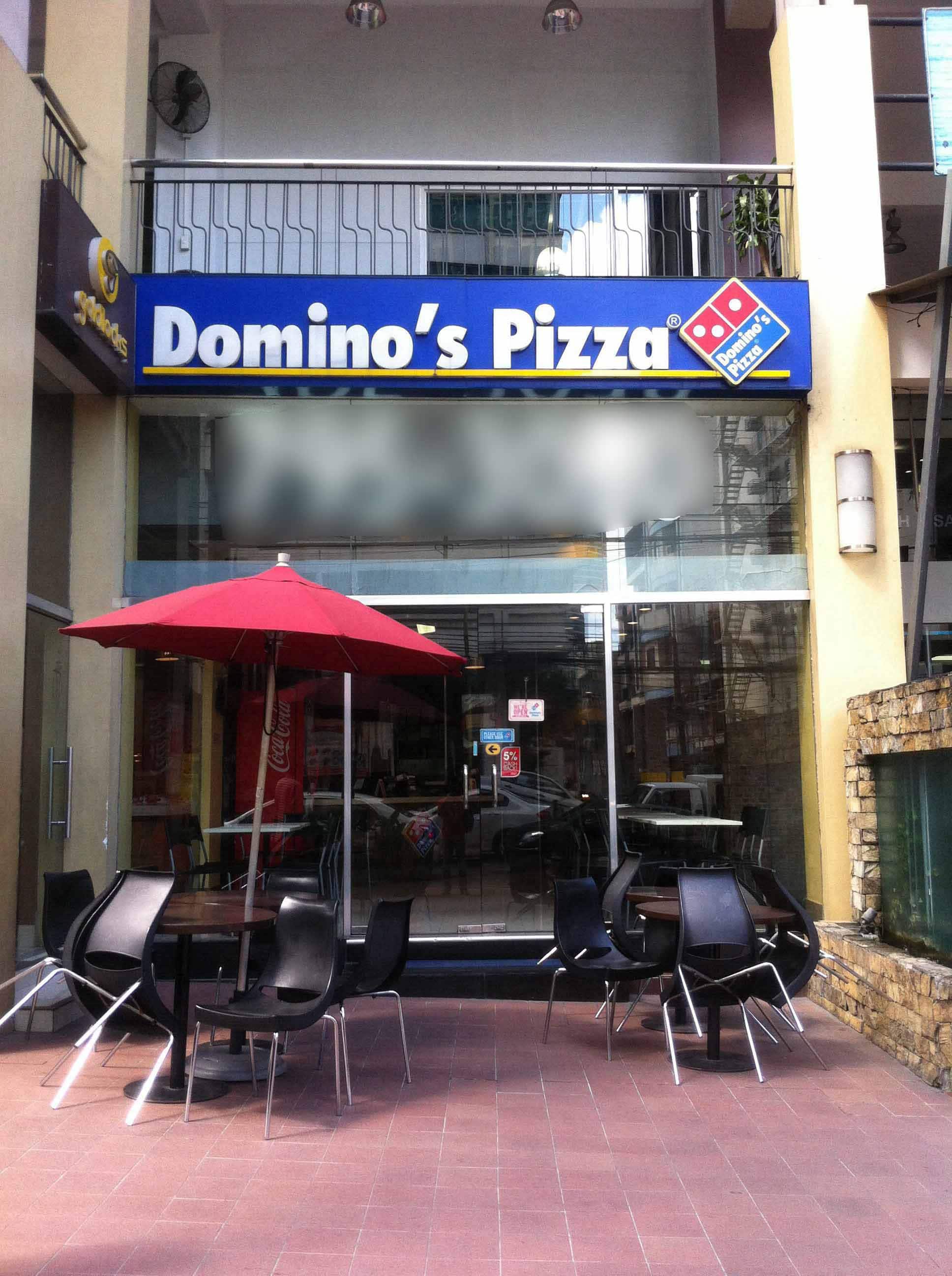 Menu of Domino's Pizza, A. Venue Mall, Poblacion, Makati City