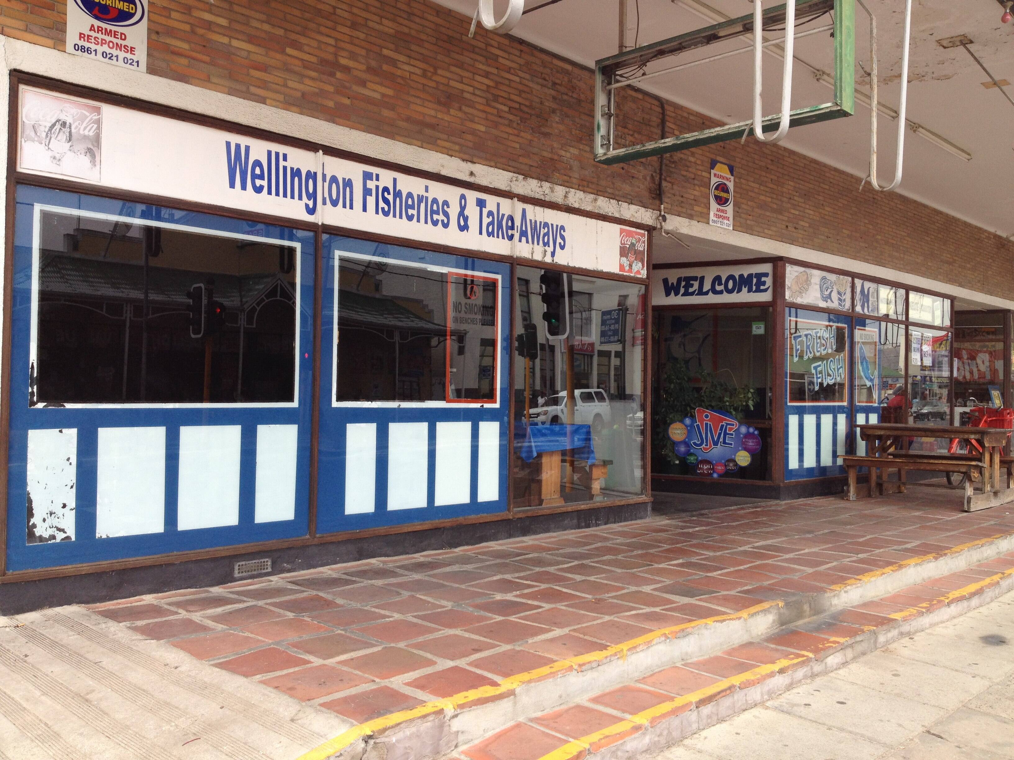 Menu of Wellington Fisheries, Wellington, Cape Town